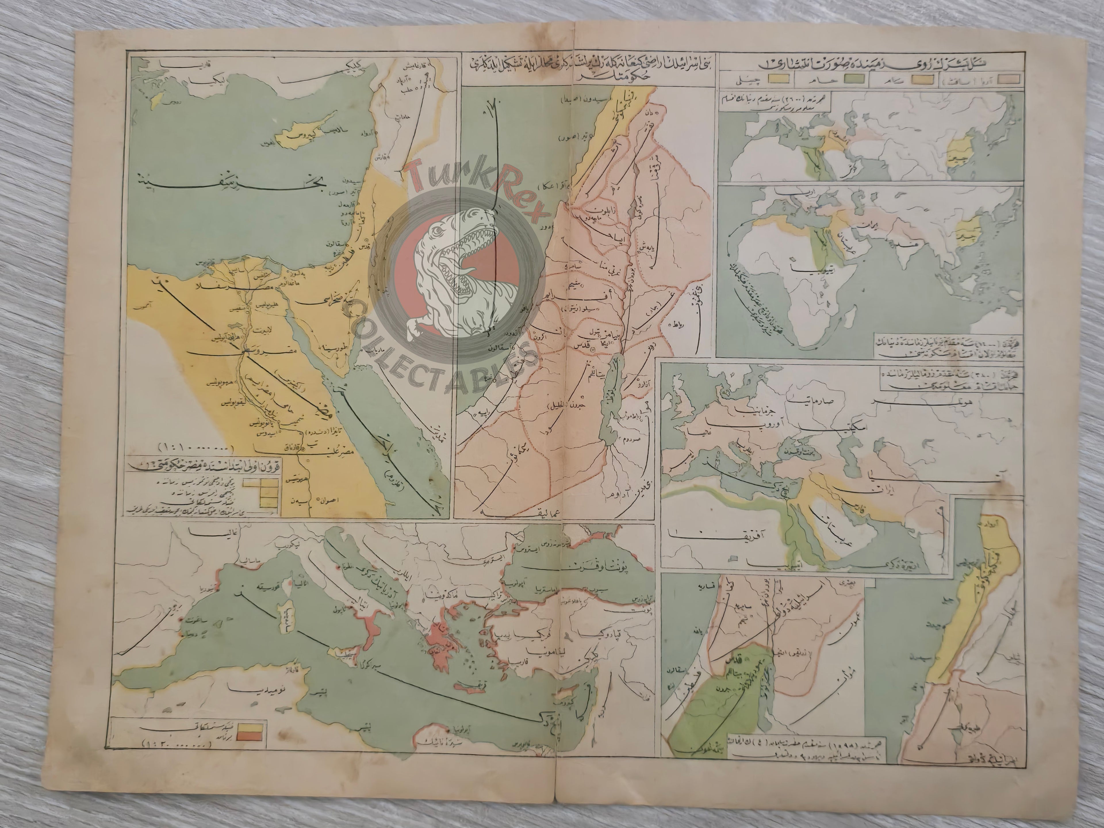 Human Race Palestine 1913 Ottoman Map Middle East Israel Syria Egypt