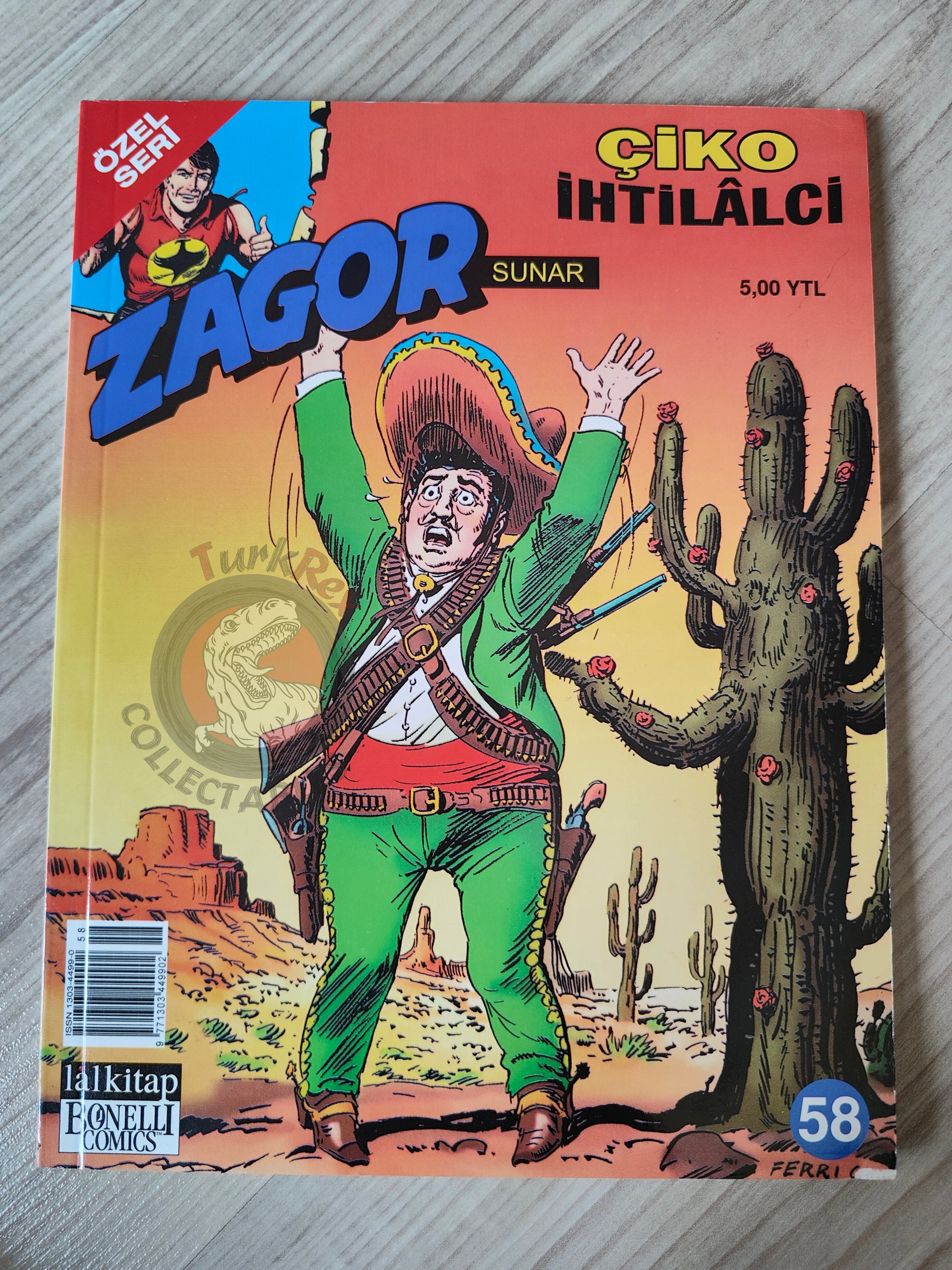 Zagor Cico #58 2007 Cico Rivoluzionario Turkish Comic Turkey #26