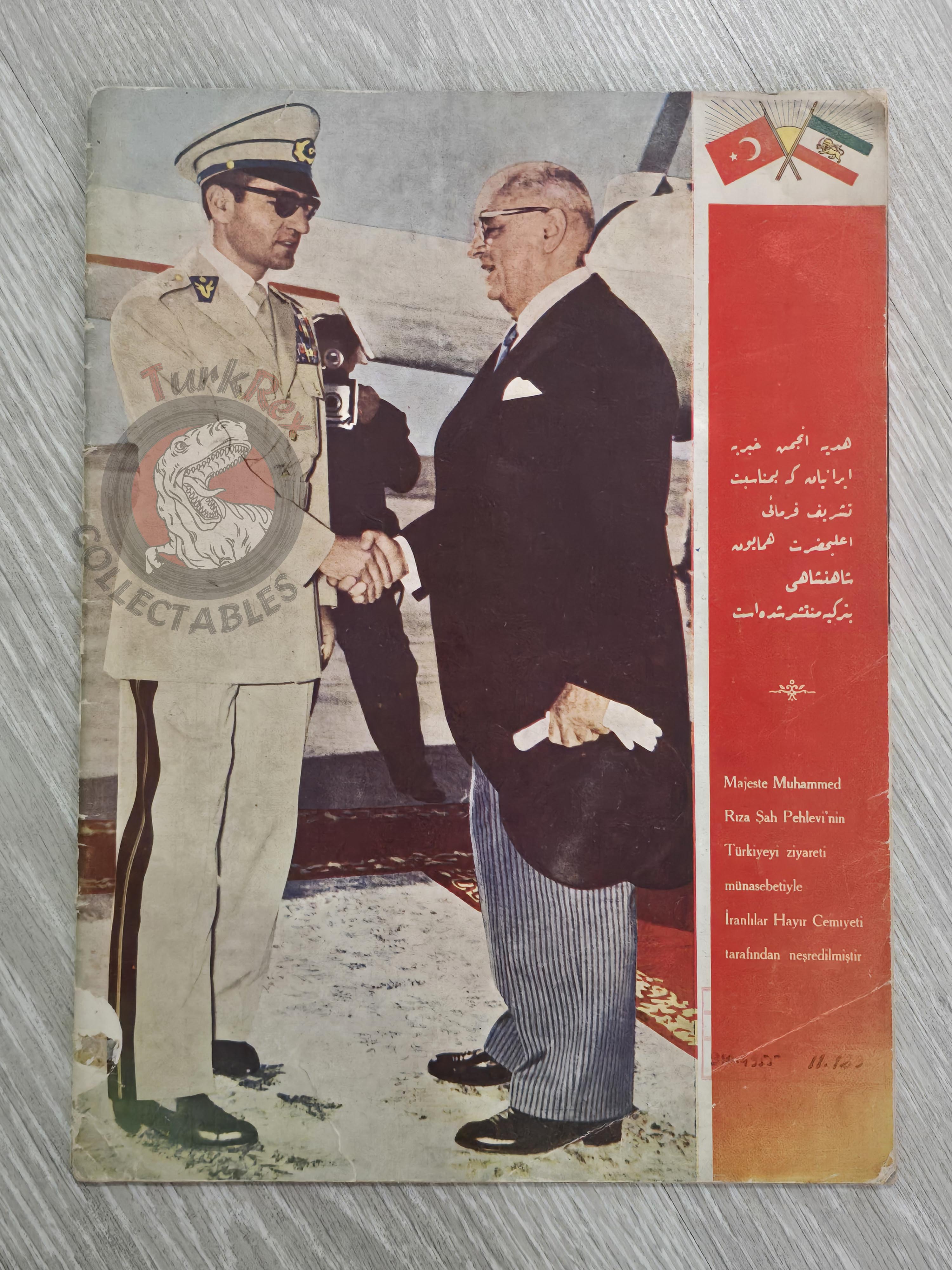 The Visit of Mohammad Reza Shah Pahlavi to Turkey 1956 Turkish Book Iran Propaganda Persian