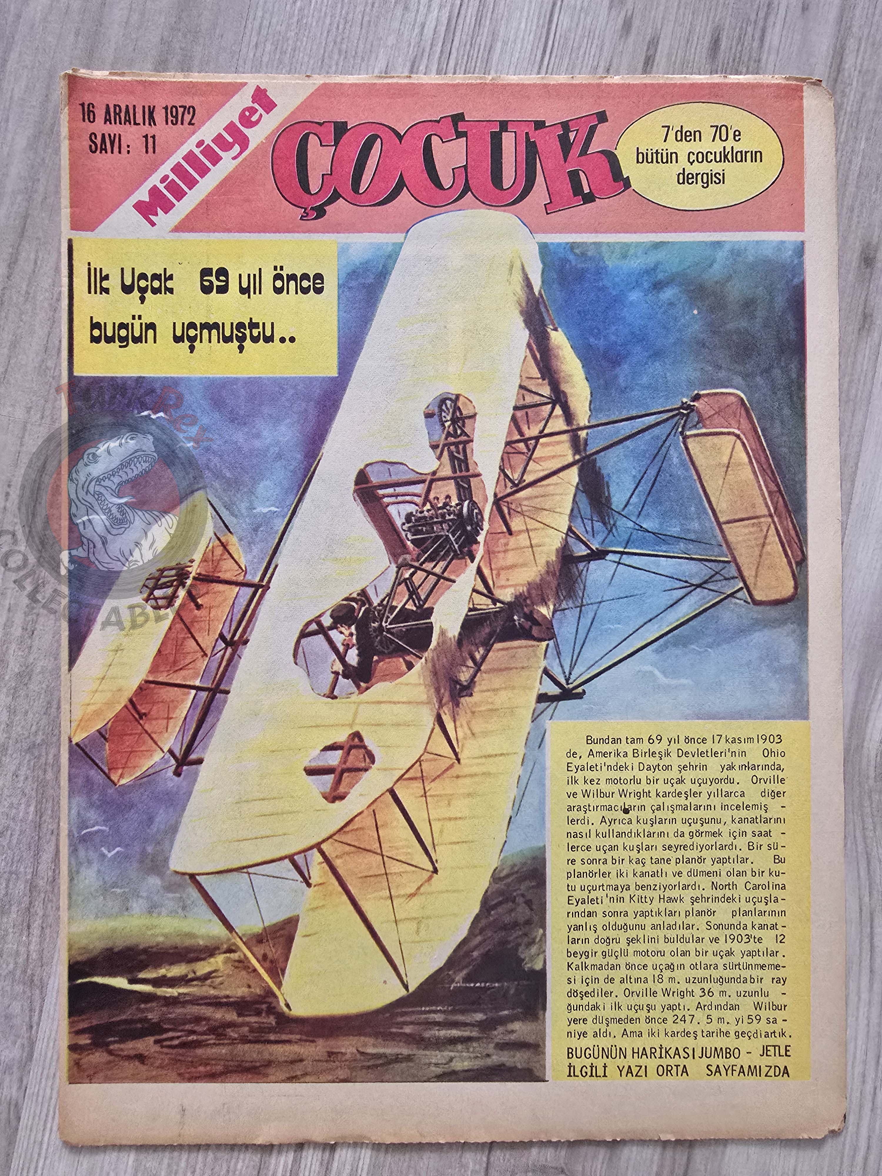 Milliyet Çocuk #11 1972 Turkish Comic Mag Turkey Tintin Jim Lacy Il Colonnello Caster’Bum
