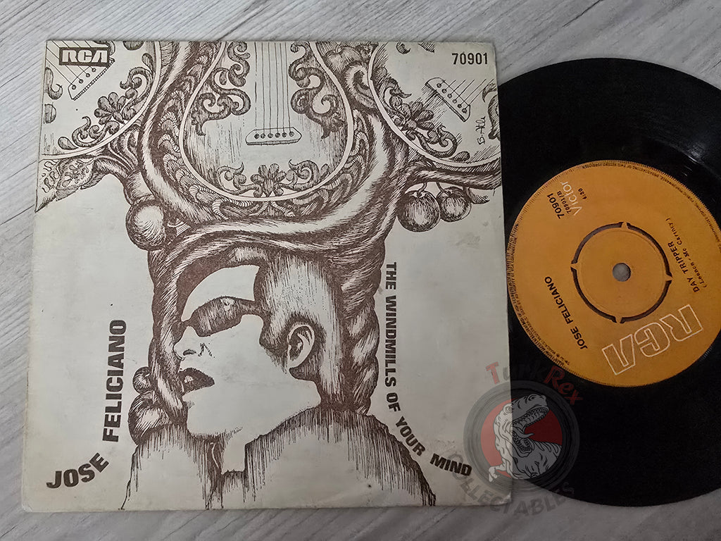 Jose Feliciano – The Windmills Of Your Mind 7" Turkish Pressing Vinyl Turkey Edition
