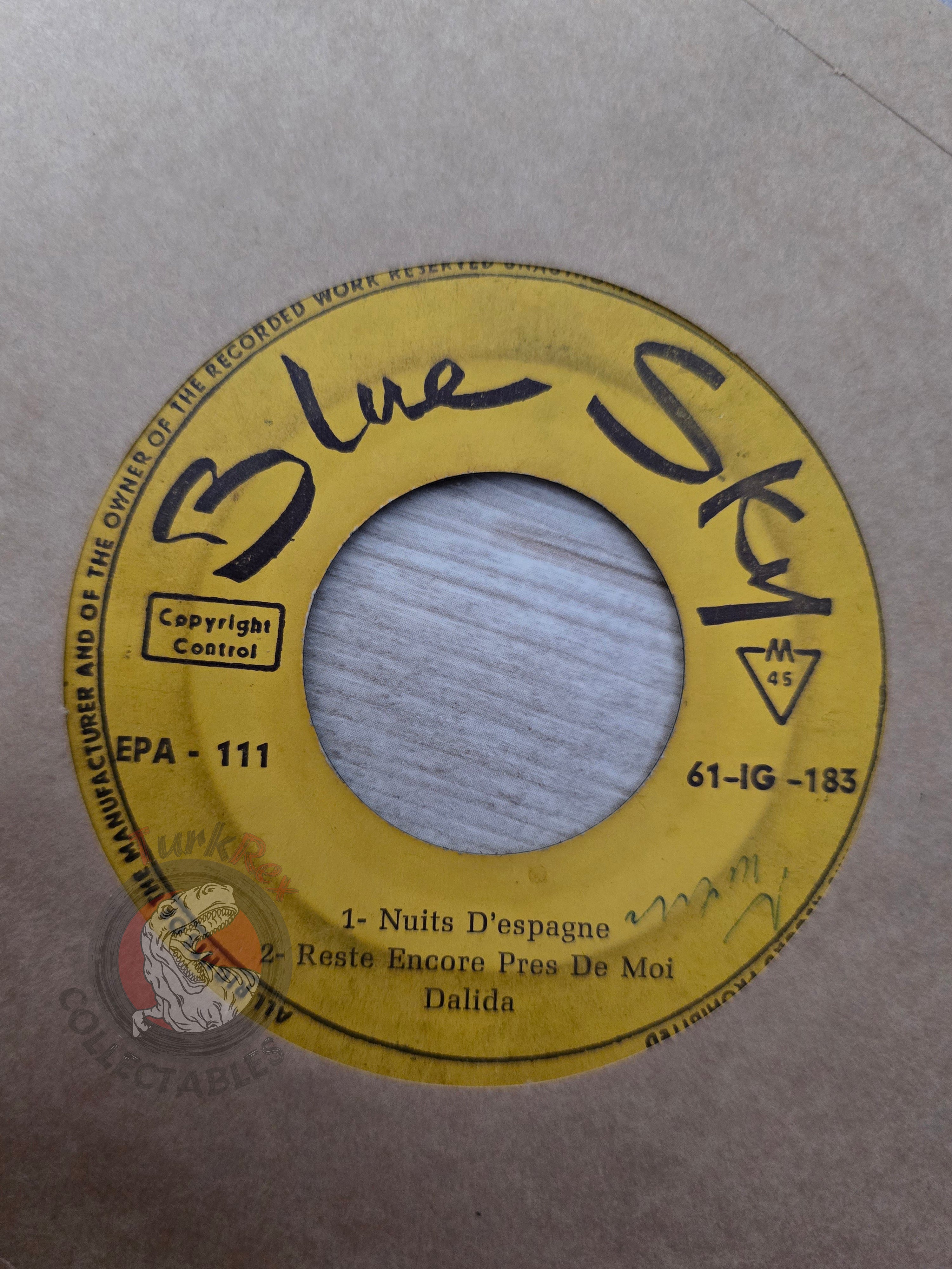 Dalida / Paul Anka - Nuits D'Espagne 7" Iran Pressing Vinyl Iranian Edition