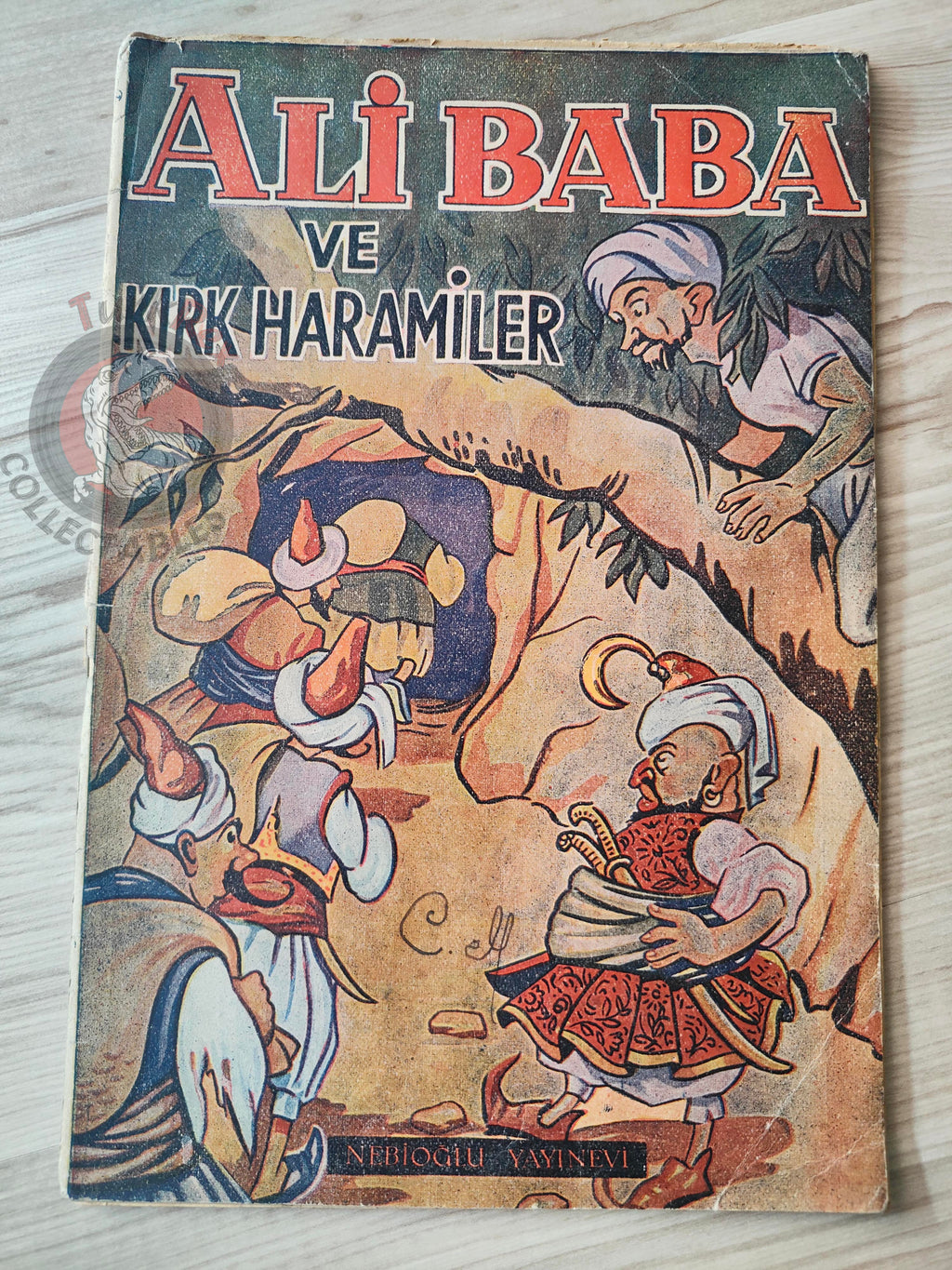Ali Baba and the Forty Thieves 1950s Turkish Book Turkey 1001 Nights Illustrated