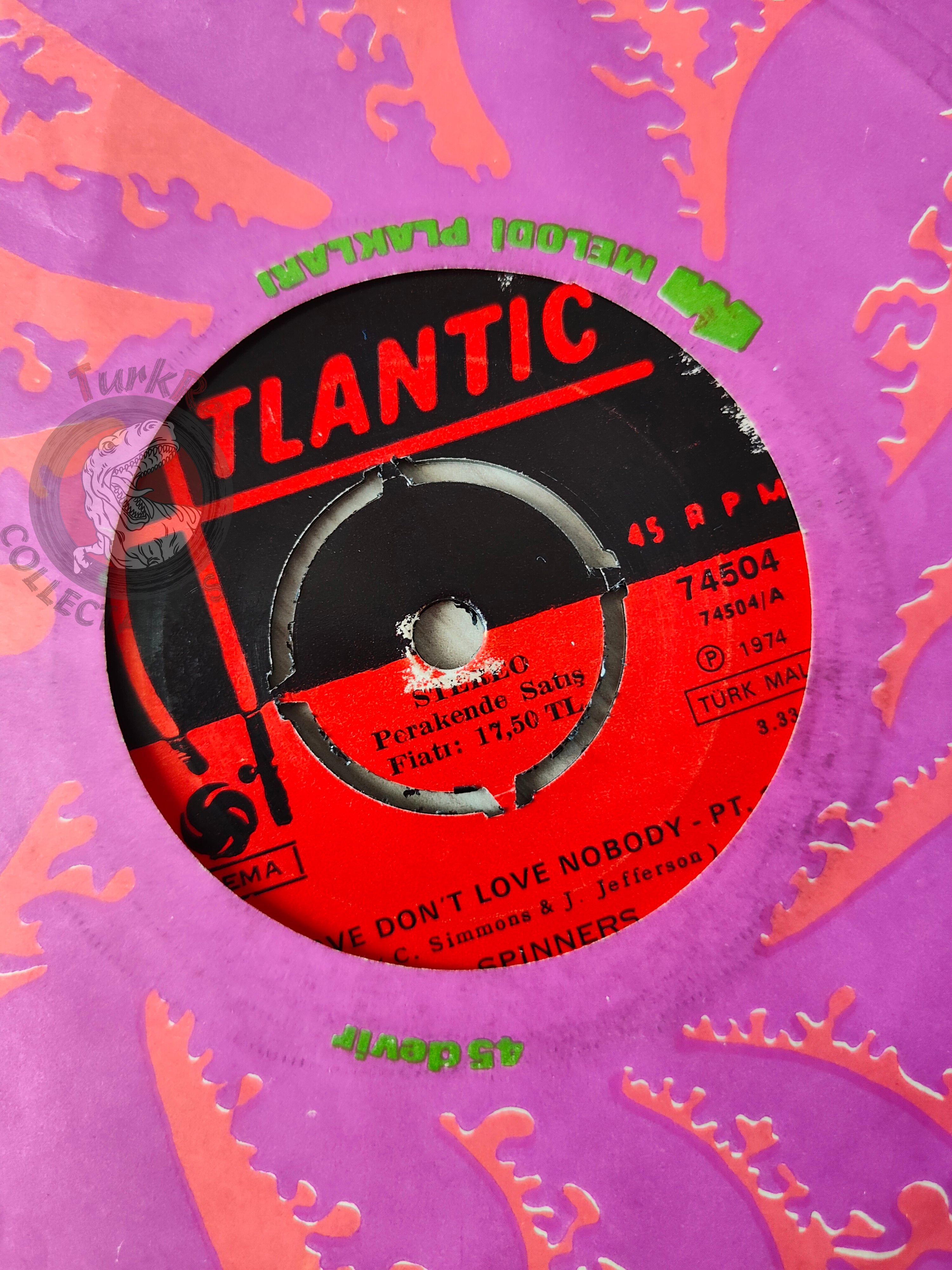 Spinners – Love Don't Love Nobody 7" Turkish Pressing Vinyl Turkey Edition