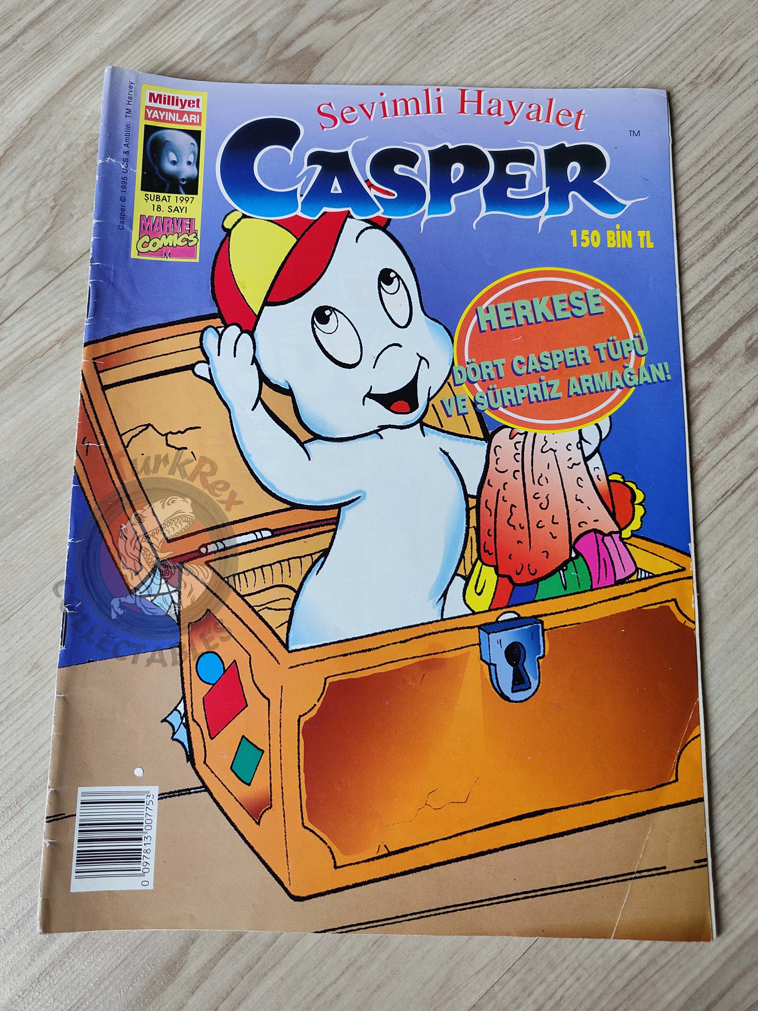 Casper the Friendly Ghost Magazine – Issue #18 1997 Turkish Comic Turkey