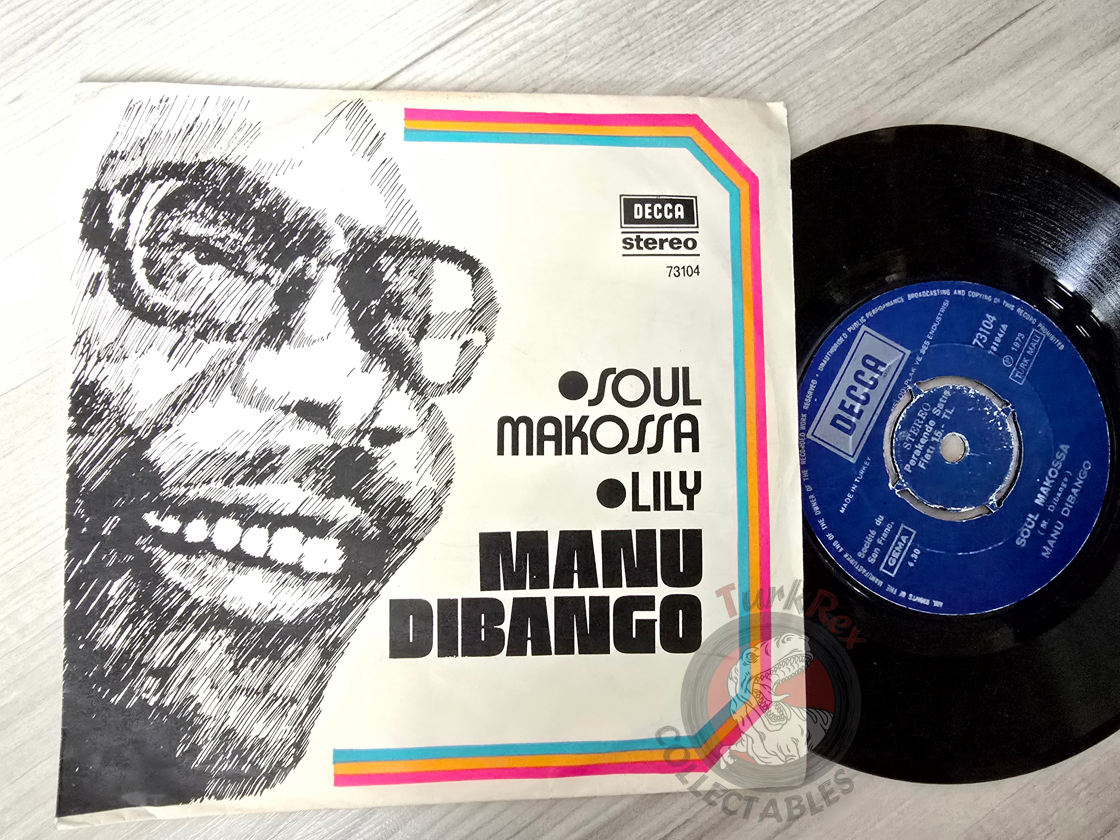 Manu Dibango – Soul Makossa / Lily 7" Turkish Pressing Vinyl Turkey Edition
