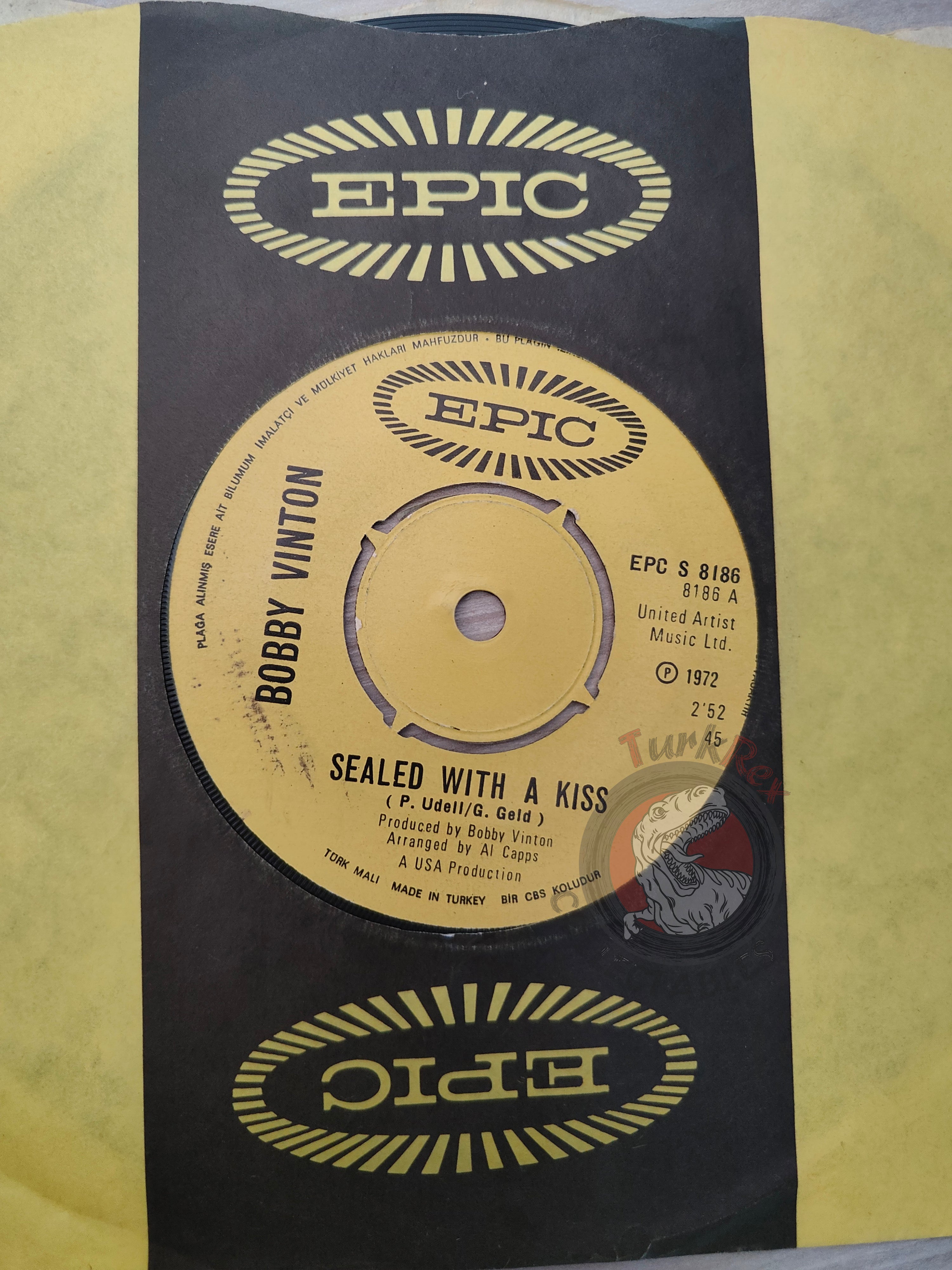 Bobby Vinton – Sealed With A Kiss 7" Promo Turkish Pressing Vinyl Turkey Edition