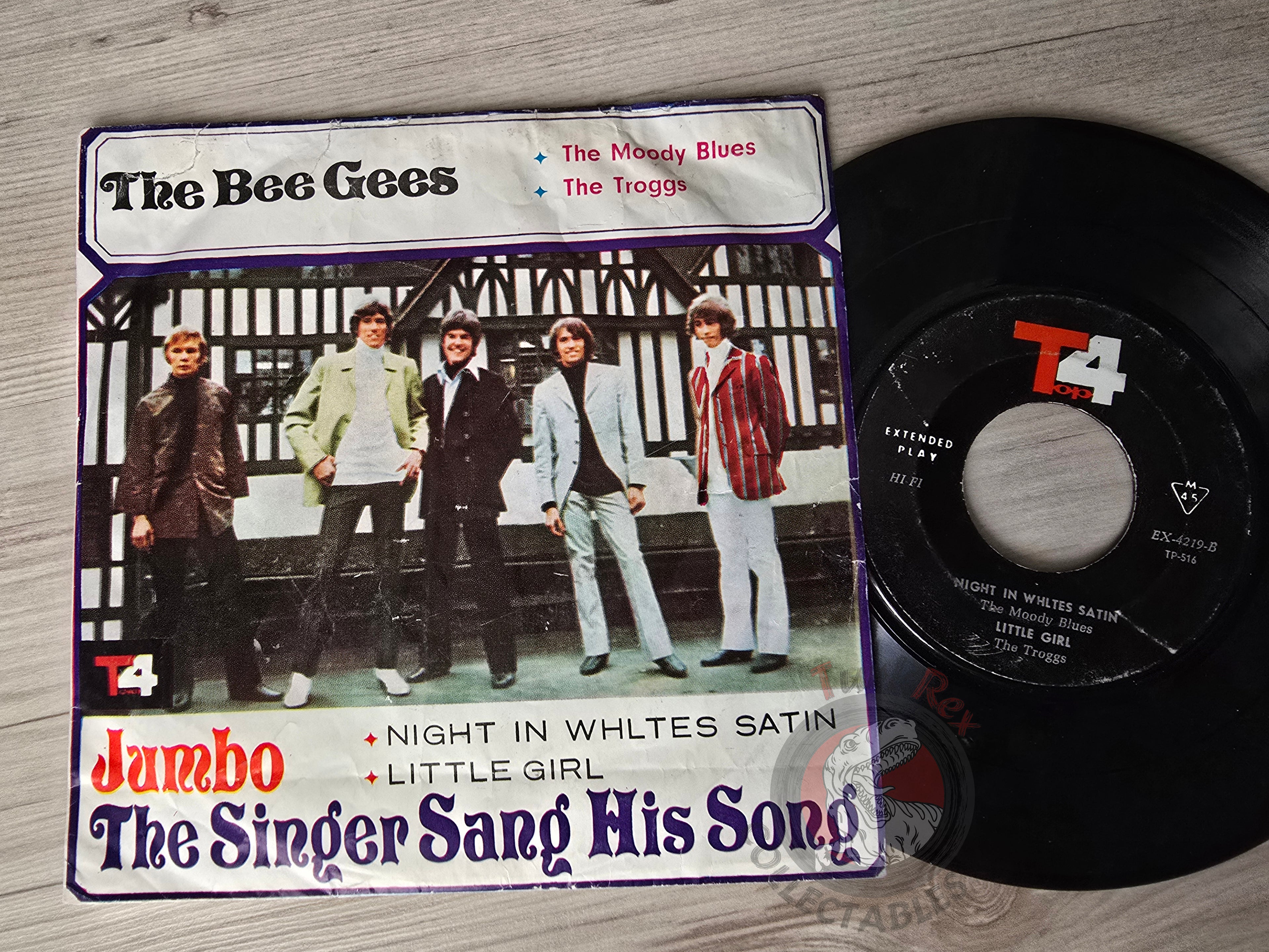 The Bee Gees / The Moody Blues / The Troggs 7" Iran Pressing Vinyl Iranian Edition