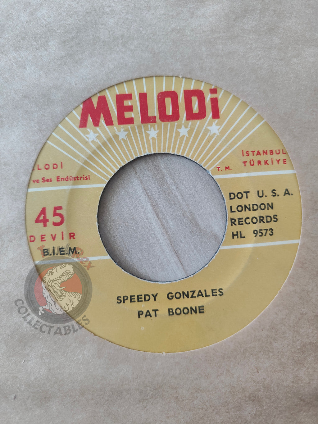 Pat Boone – Speedy Gonzales 7" Turkish Pressing Vinyl Turkey Edition