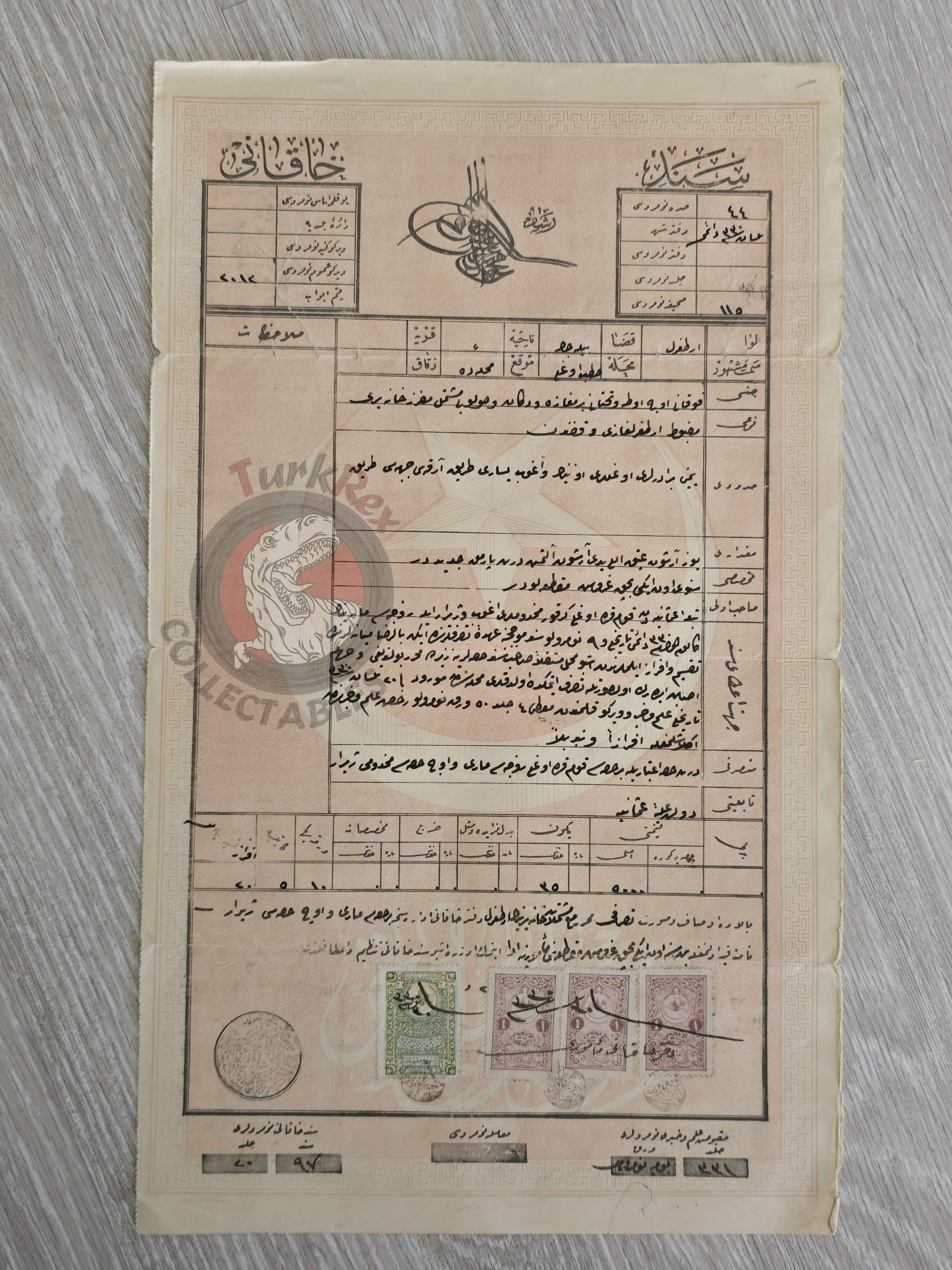 Ottoman 1914 Land Deed House in Ertuğrul Bilecik Title Armenian Family Armenia 1