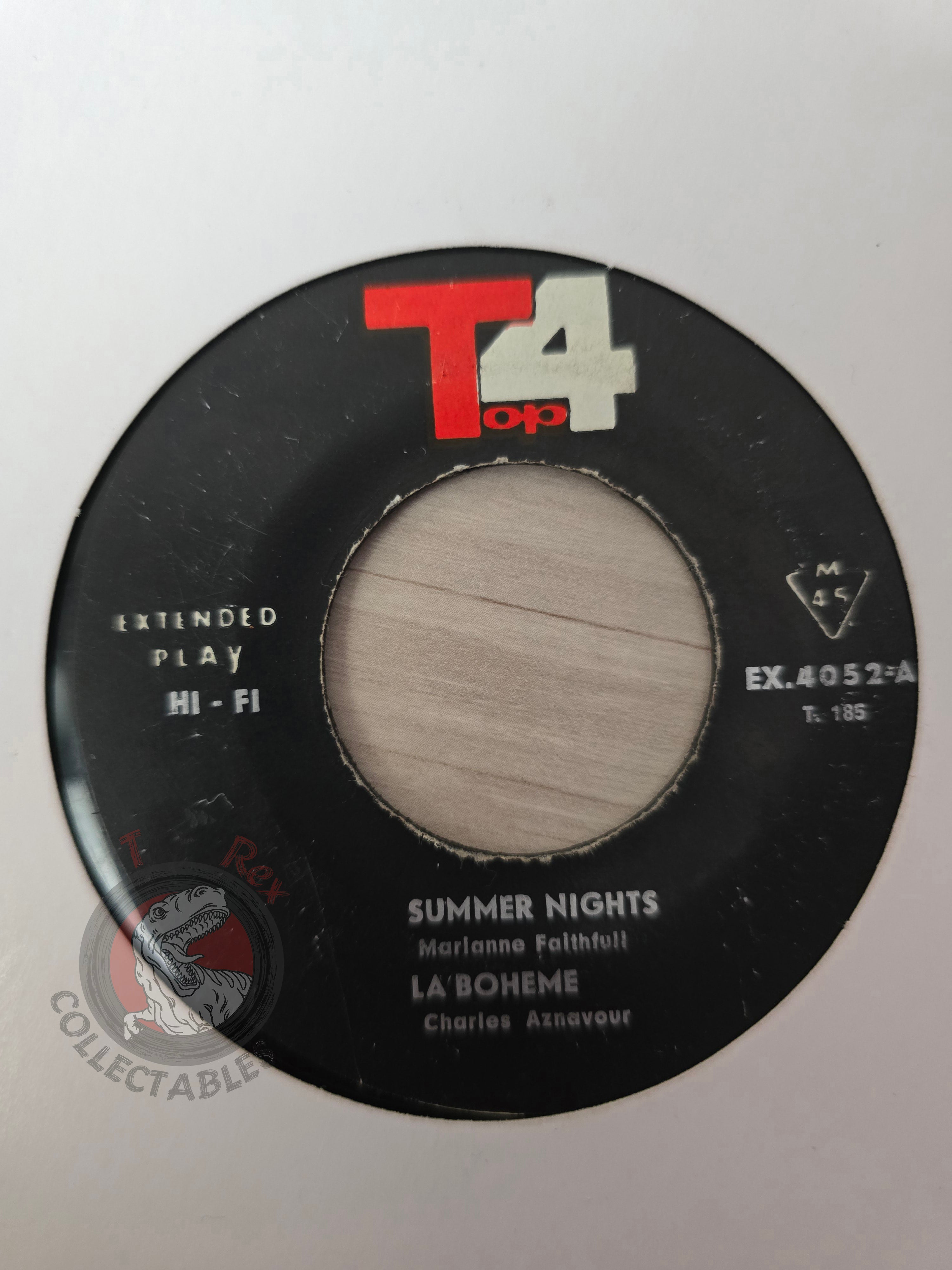 Charles Aznavour / Marianne Faithfull / Henry Mancini 7" Iran Pressing Vinyl Iranian Edition