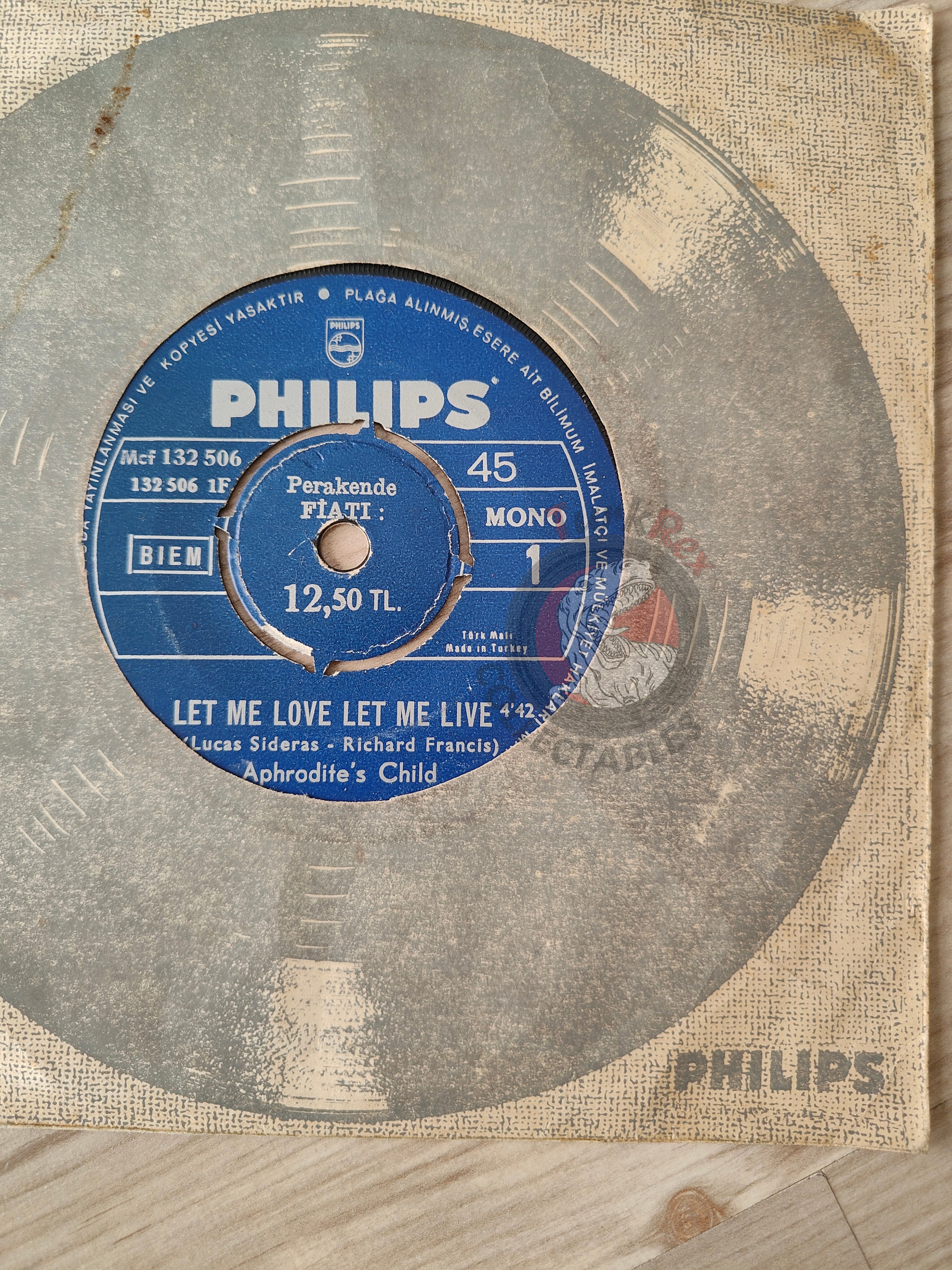 Aphrodite's Child – Let Me Love, Let Me Live 7" Turkish Pressing Vinyl Turkey Edition