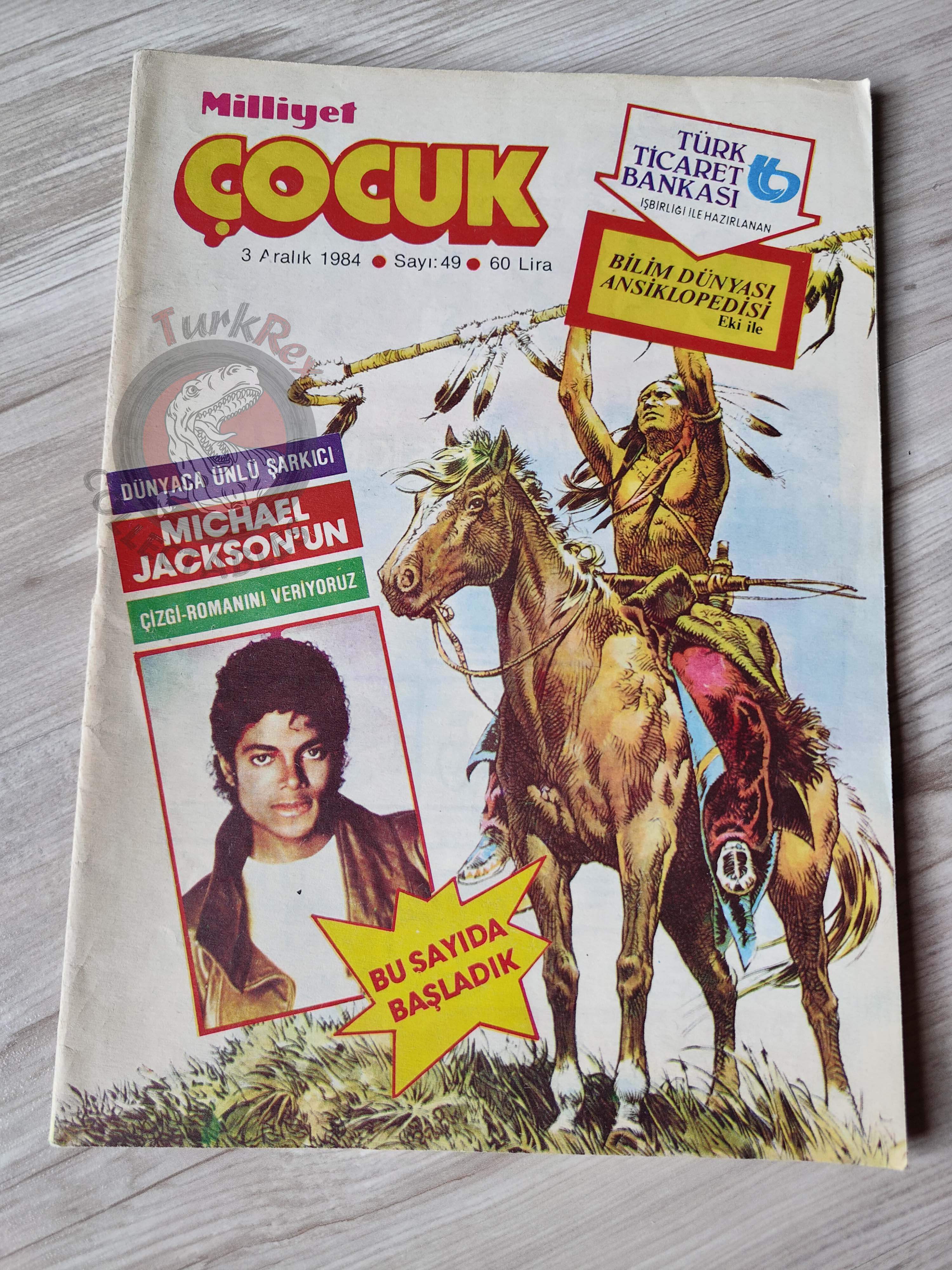 Milliyet Çocuk #49 1984 Turkish Comic Turkey Michael Jackson Lucky Luke Eric Castel Robin Dubois