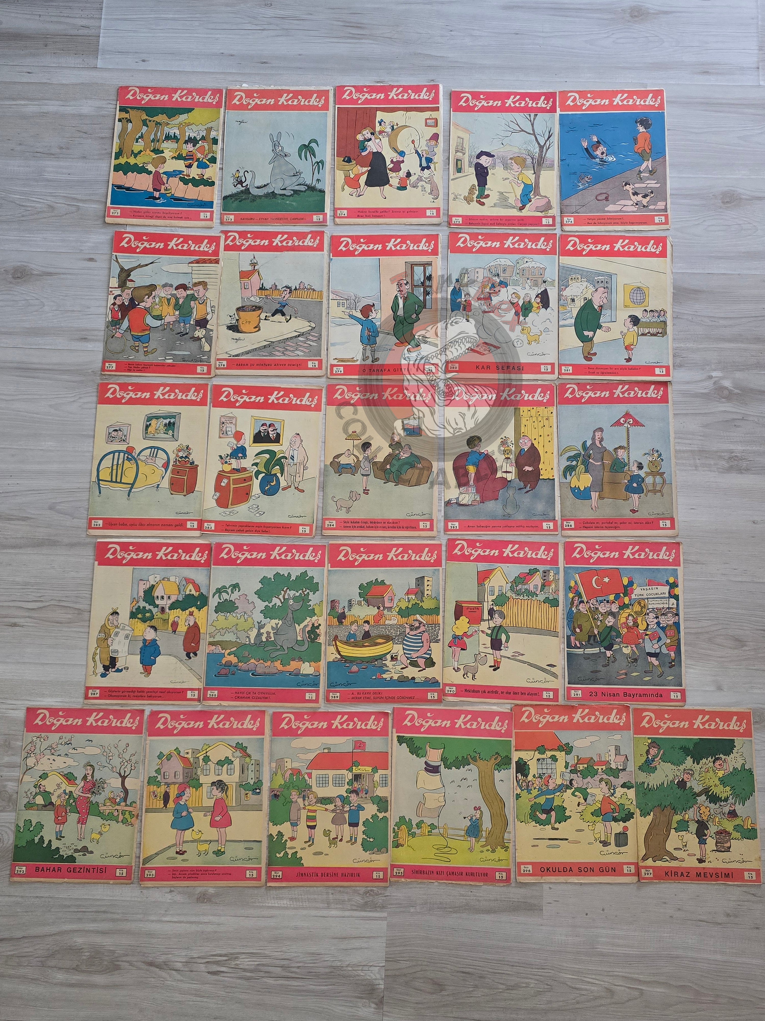 Tintin in Congo 1951 - 1952 Complete 26 Issue Set Turkish Edition Comic Turkey