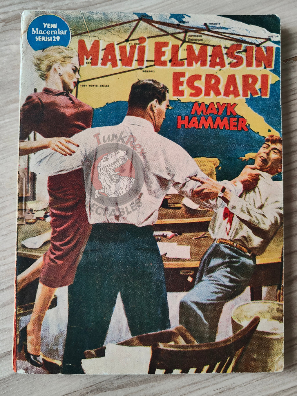 Mickey Spillane – Mike Hammer Mavi Elmasın Sırrı 1955 1st Turkish Book Turkey