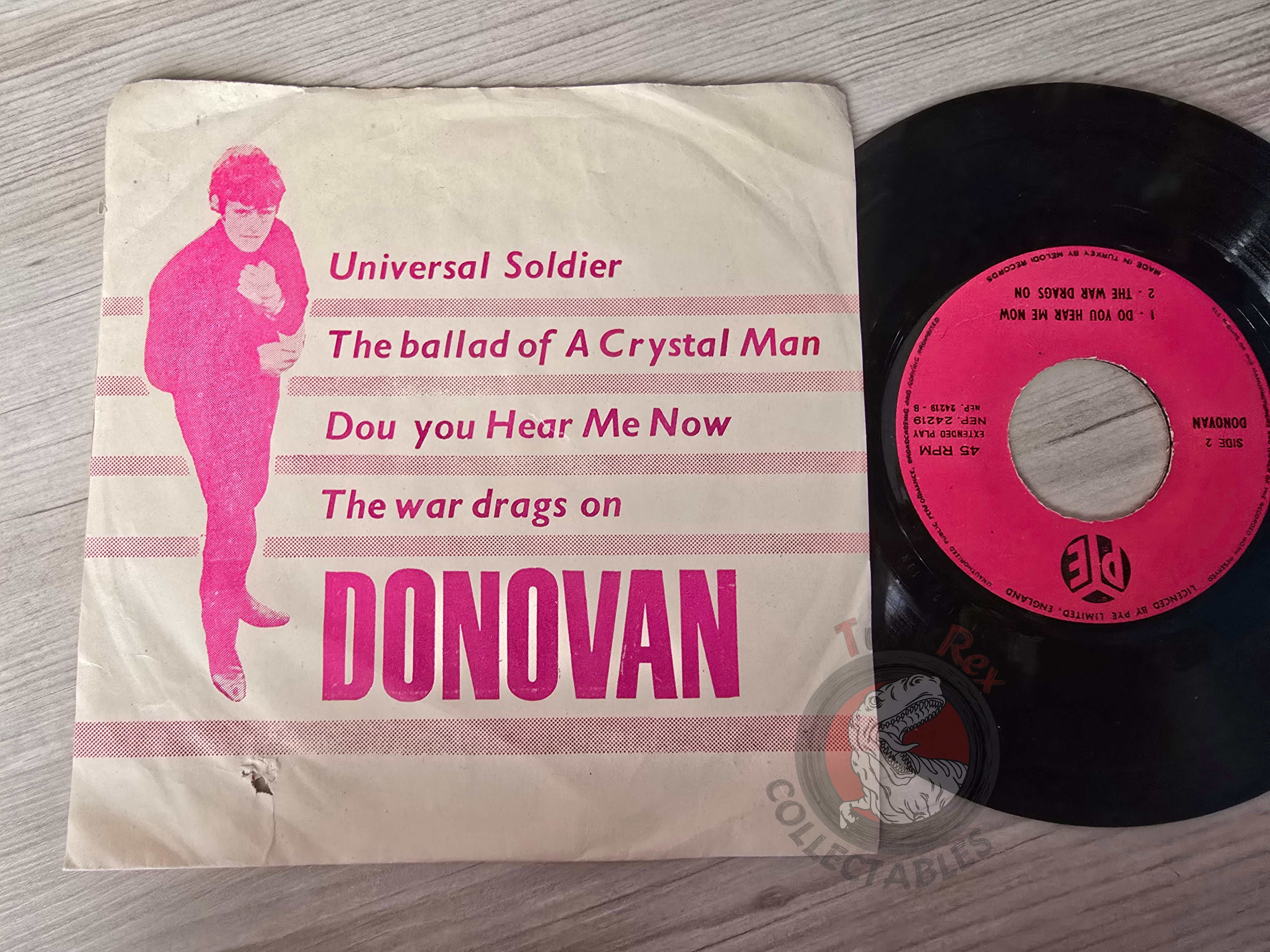 Donovan – The Universal Soldier 7" Turkish Pressing Vinyl Turkey Edition