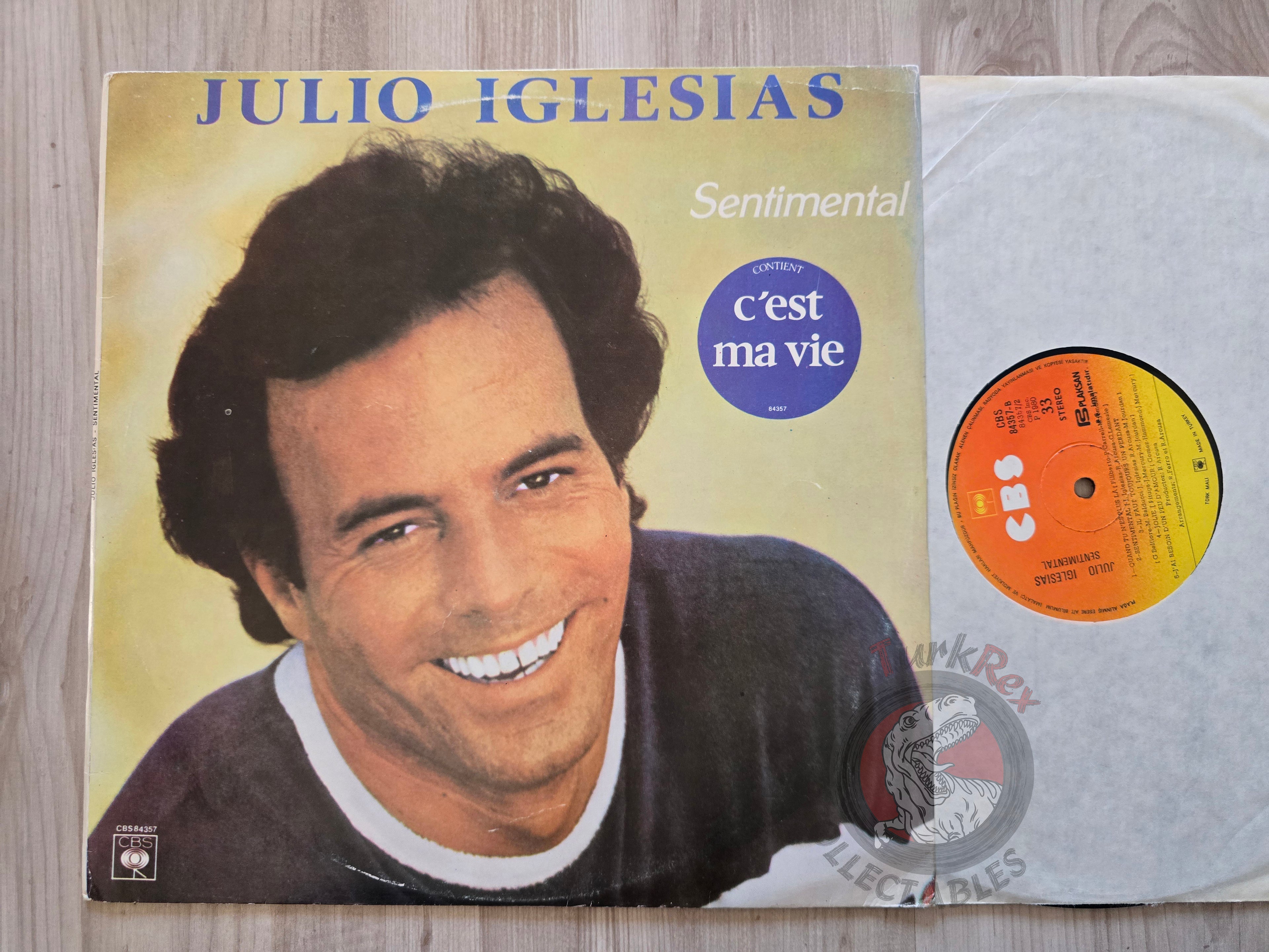 Julio Iglesias – Sentimental Turkish Pressing Vinyl Turkey Edition