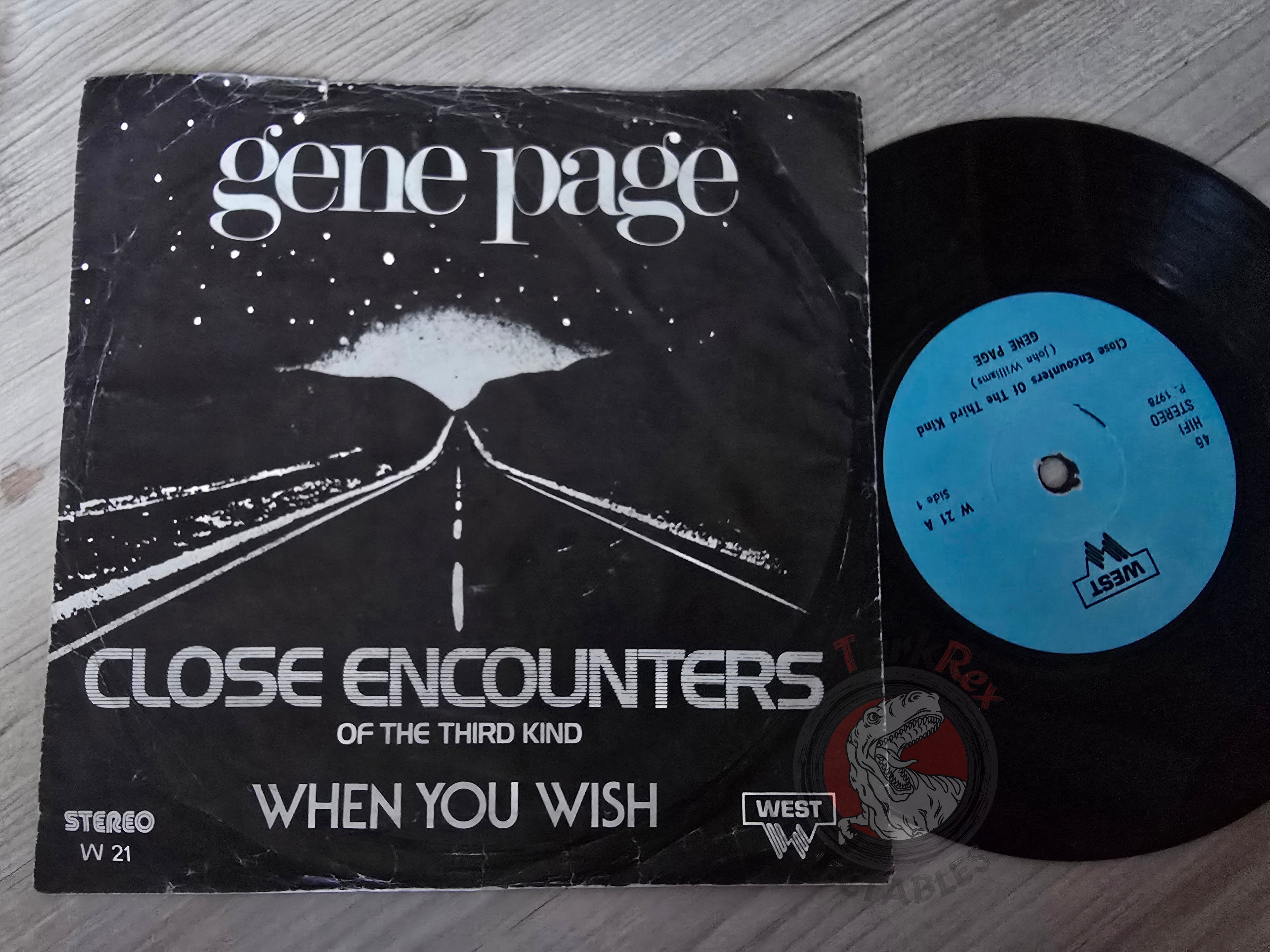 Gene Page – Close Encounters Of The Third Kind 7" Turkish Pressing Vinyl Turkey Edition