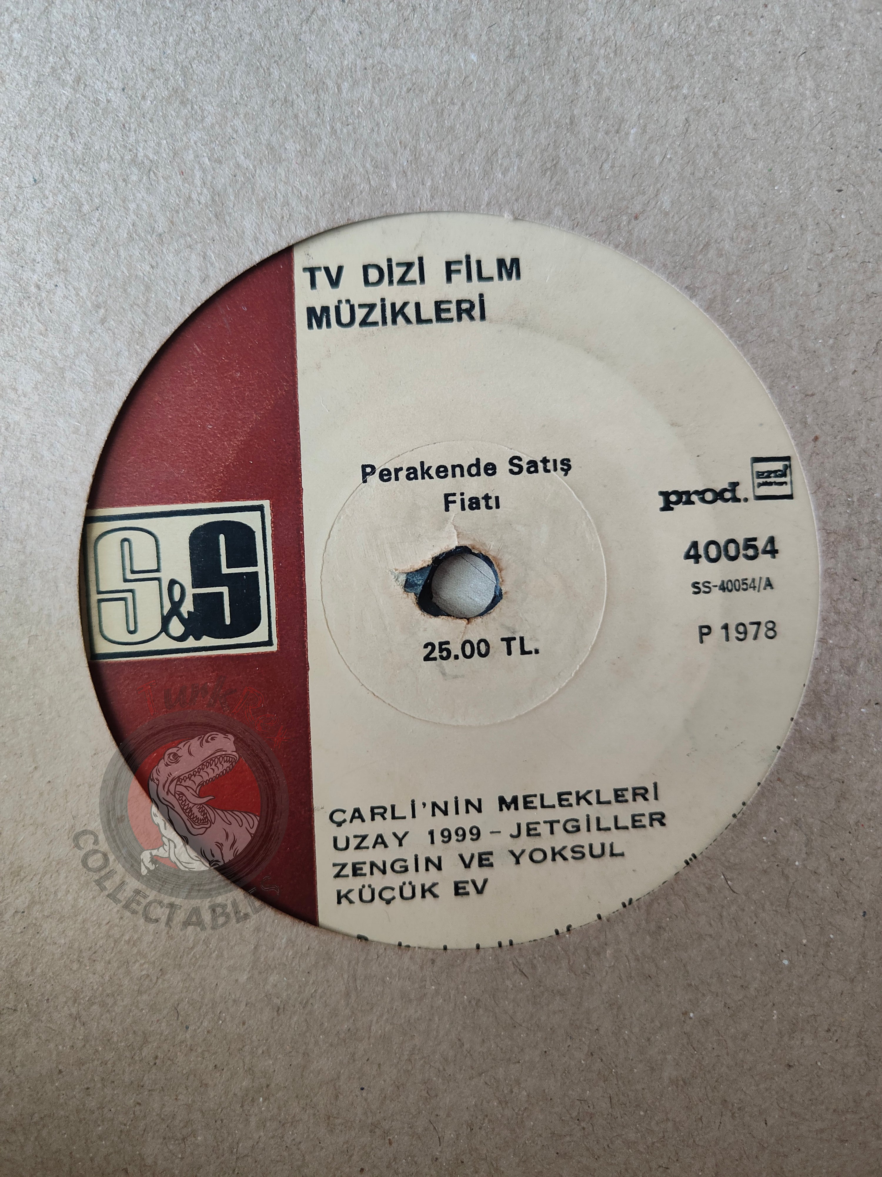 Various – Charlie's Angels / Space 1999 / The Jetsons 7" Turkish Pressing Vinyl Turkey Edition