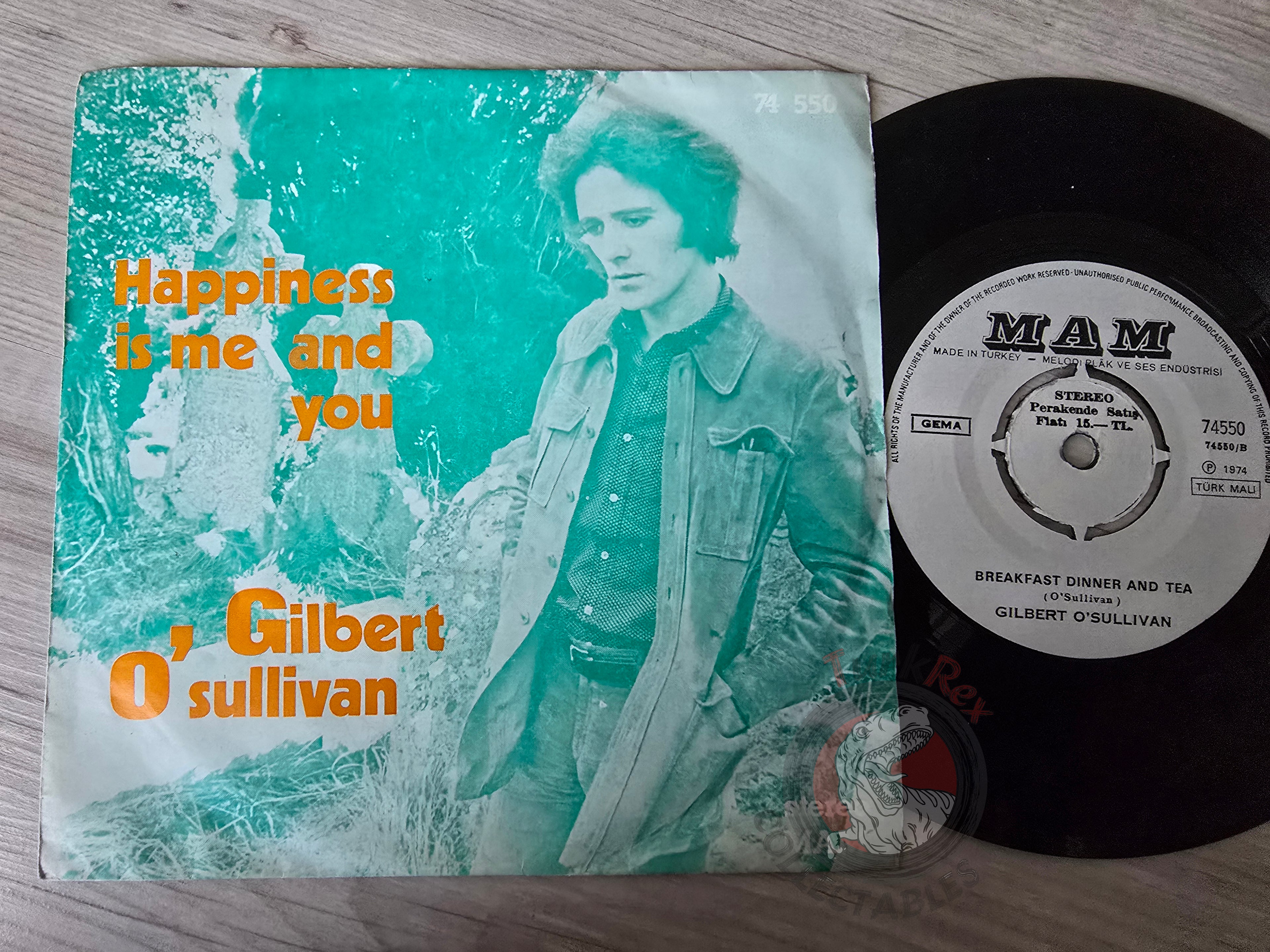 Gilbert O'Sullivan – Happiness Is Me And You 7" Turkish Pressing Vinyl Turkey Edition