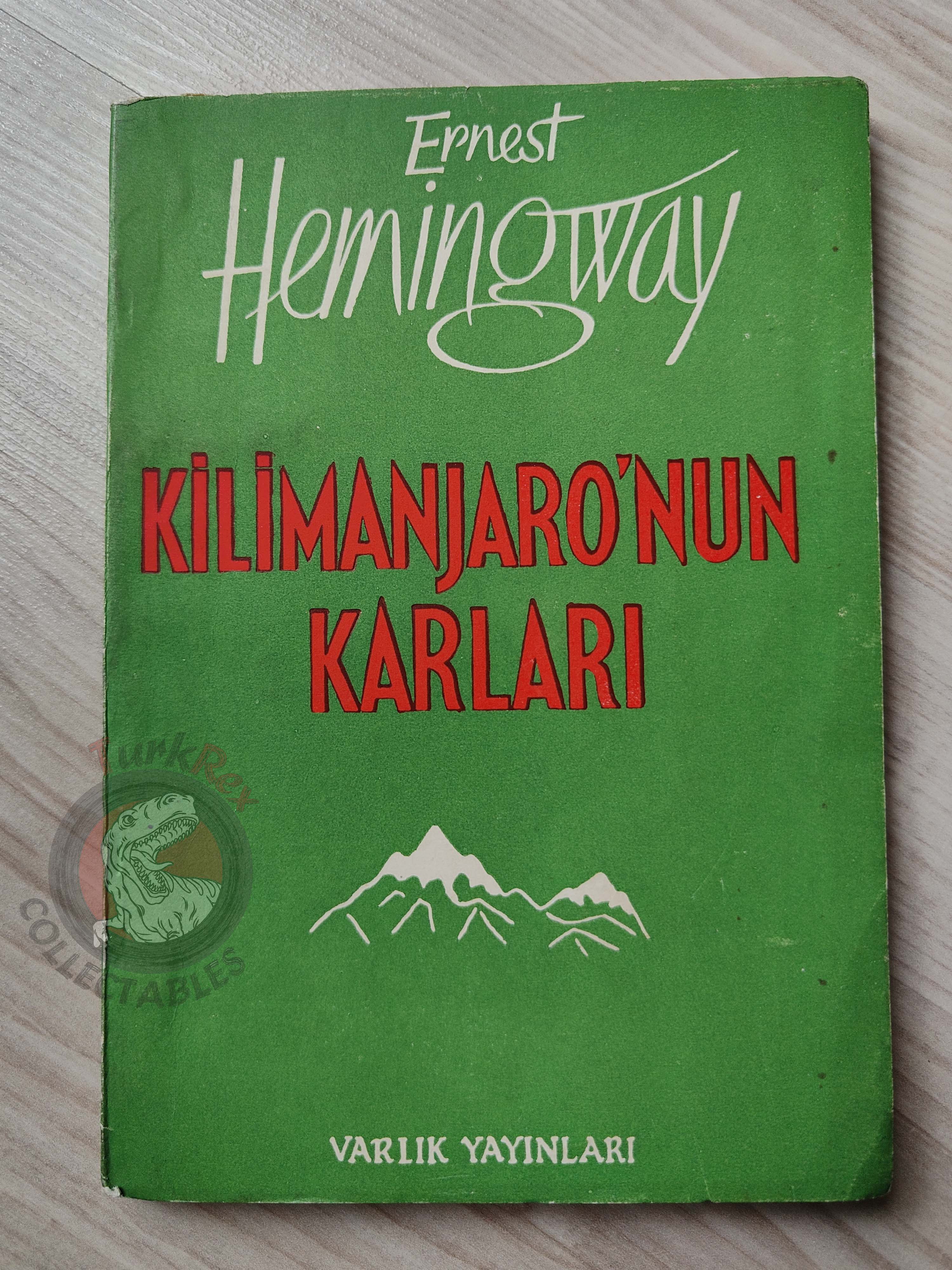 Ernest Hemingway – The Snows of Kilimanjaro 1953 1st Turkish Book Turkey