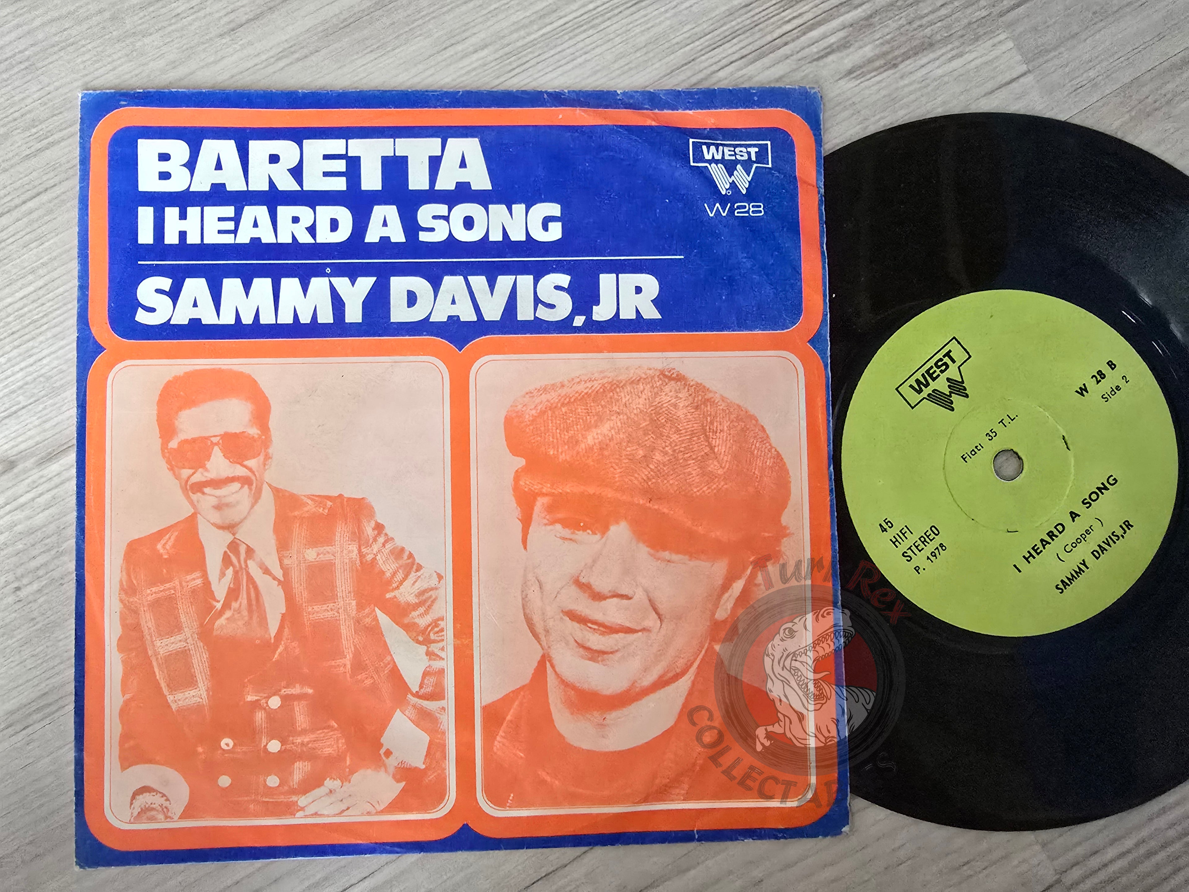 Sammy Davis Jr – Baretta / I Heard A Song 7" Turkish Pressing Vinyl Turkey Edition