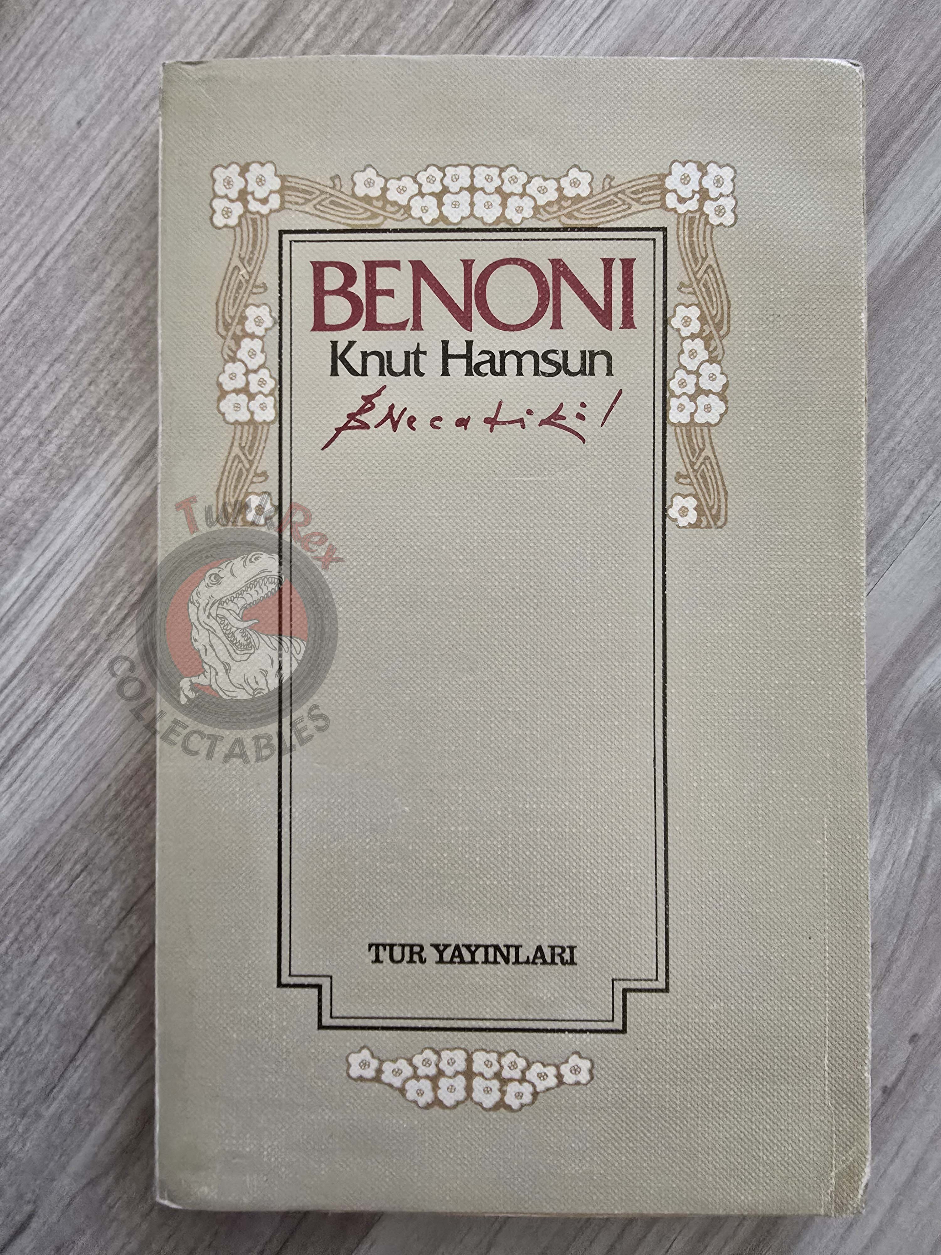 Knut Hamsun – Benoni 1980 Turkish Book Turkey