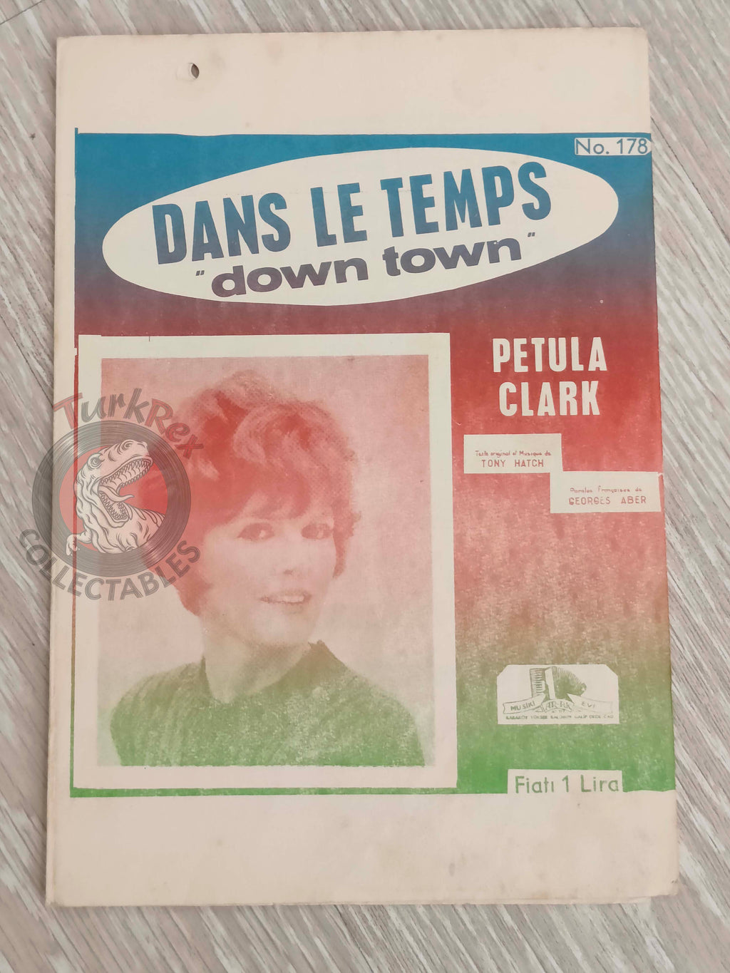 Petula Clark – Dans Le Temps Turkish Vintage Musical Notes Sheet Turkey
