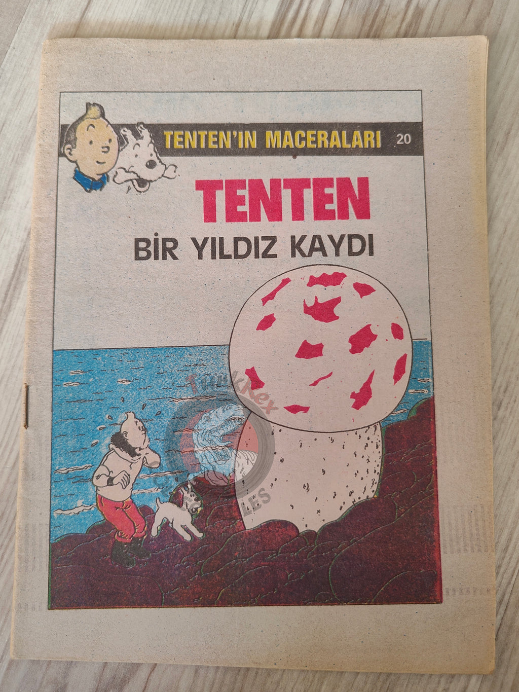 Tintin – The Shooting Star 1989 Turkish Edition Comic Turkey