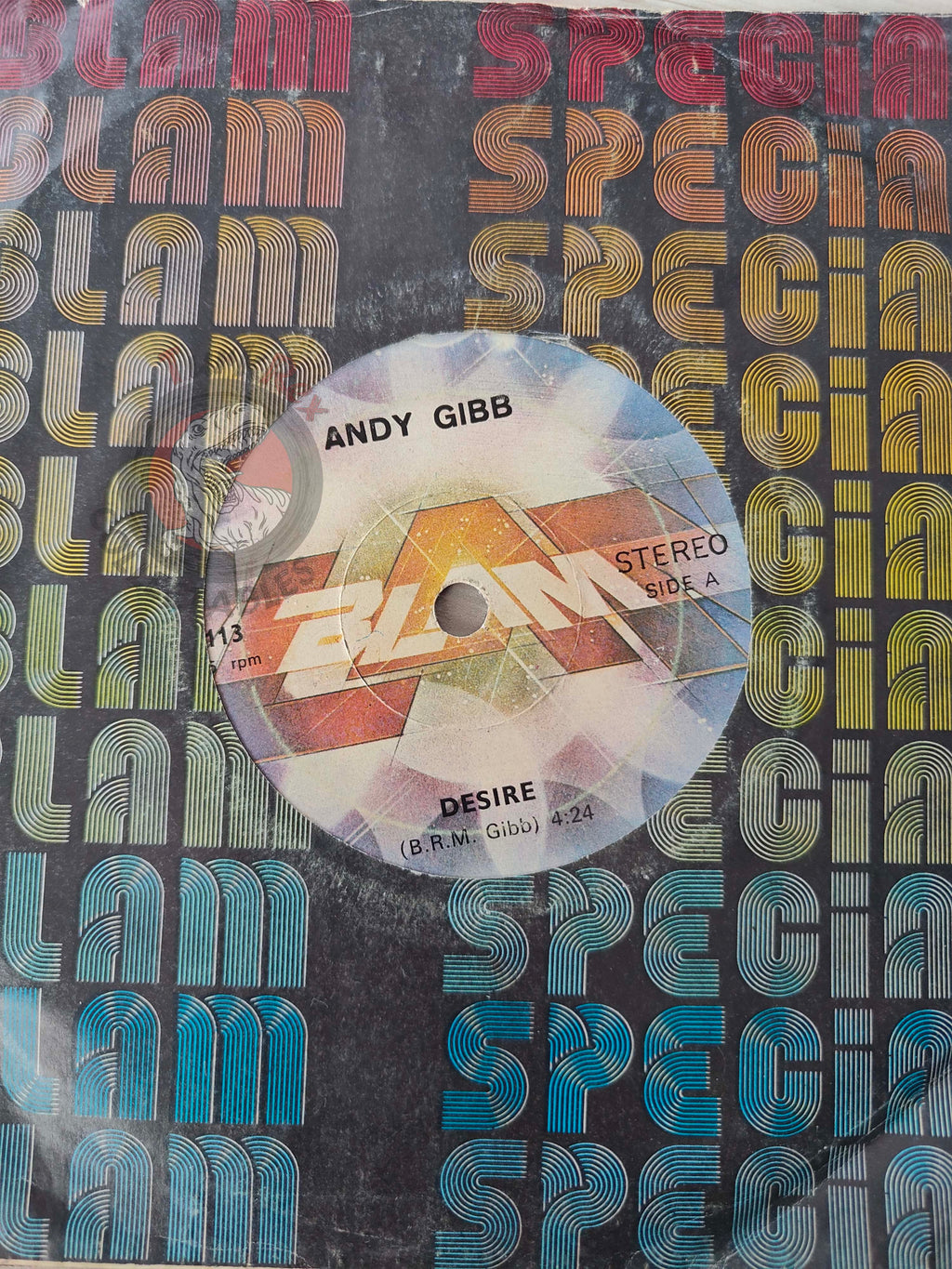 Andy Gibb – Desire 7" Turkish Pressing Vinyl Turkey Edition Bee Gees