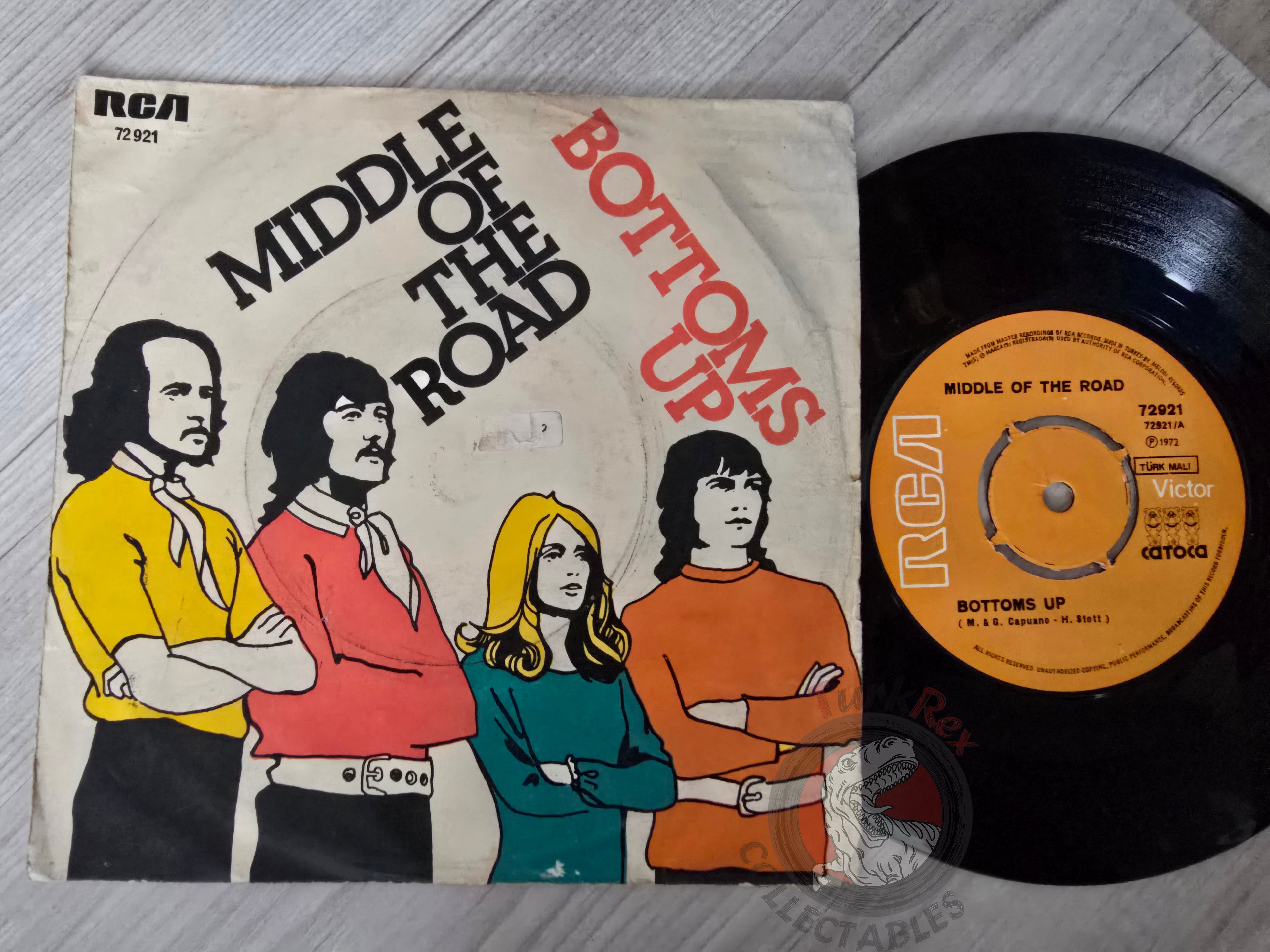 Middle Of The Road – Bottoms Up 7" Turkish Pressing Vinyl Turkey Edition