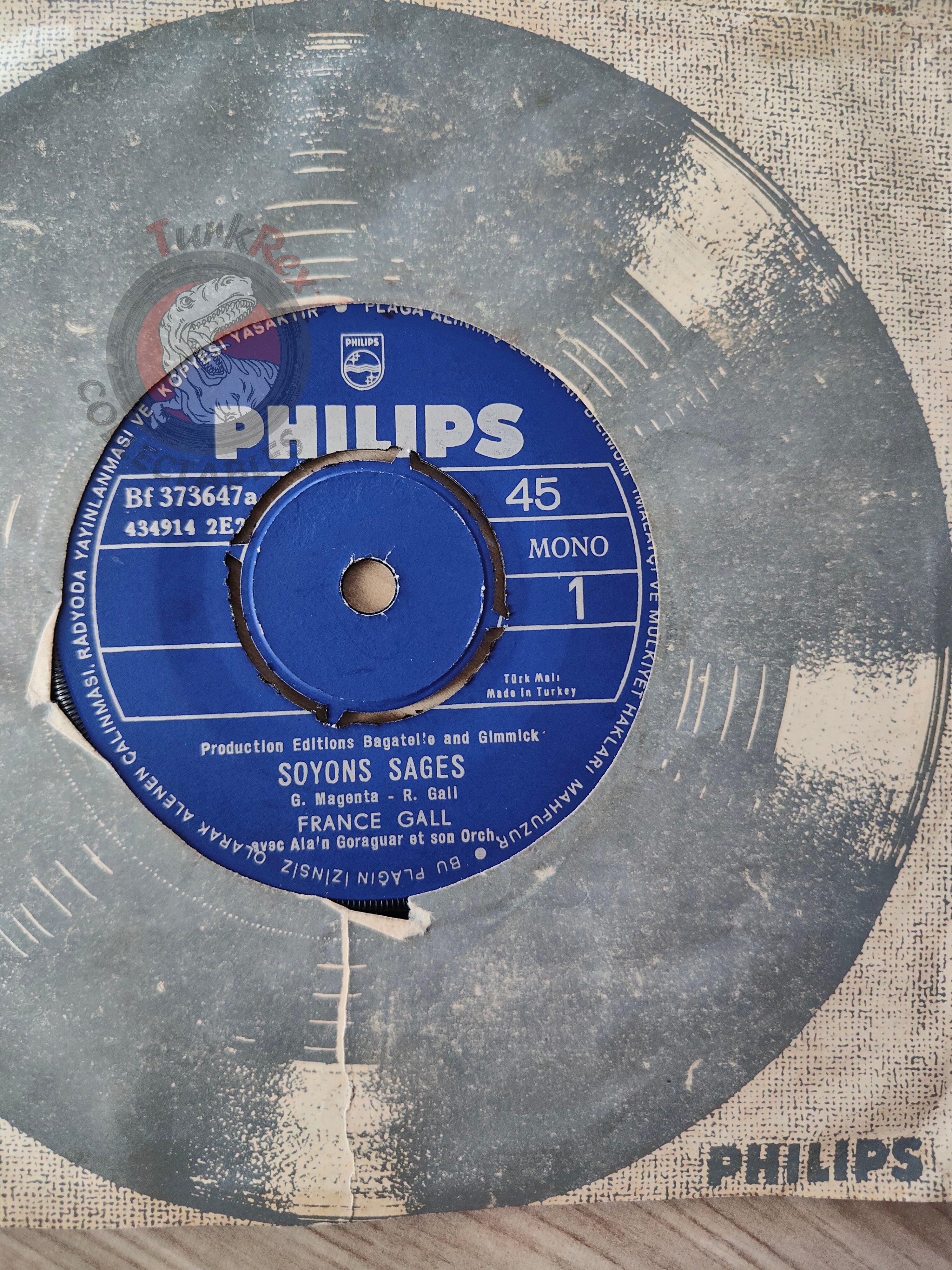 France Gall – Soyons Sages 7" Turkish Pressing Vinyl Turkey Edition