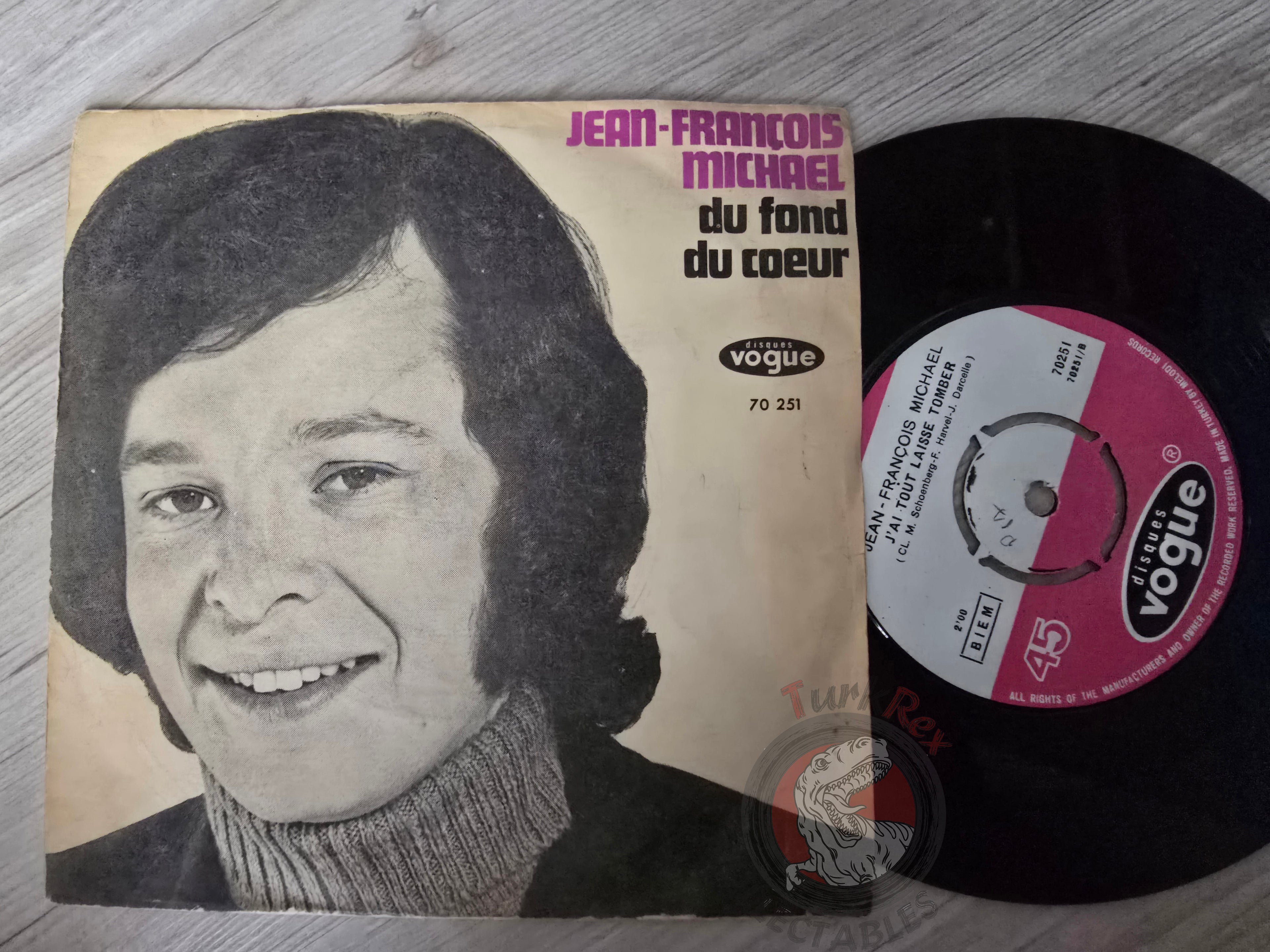 Jean-François Michael – Du Fond Du Coeur 7" Turkish Pressing Vinyl Turkey Edition