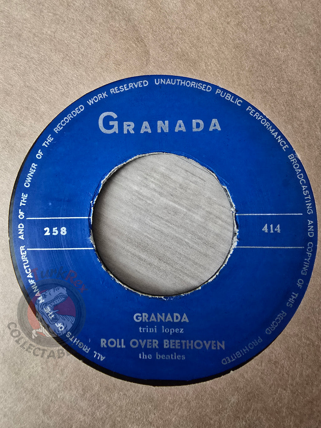 The Beatles / Trini Lopez - Roll Over Beethoven 7" Iran Pressing Vinyl Iranian Edition