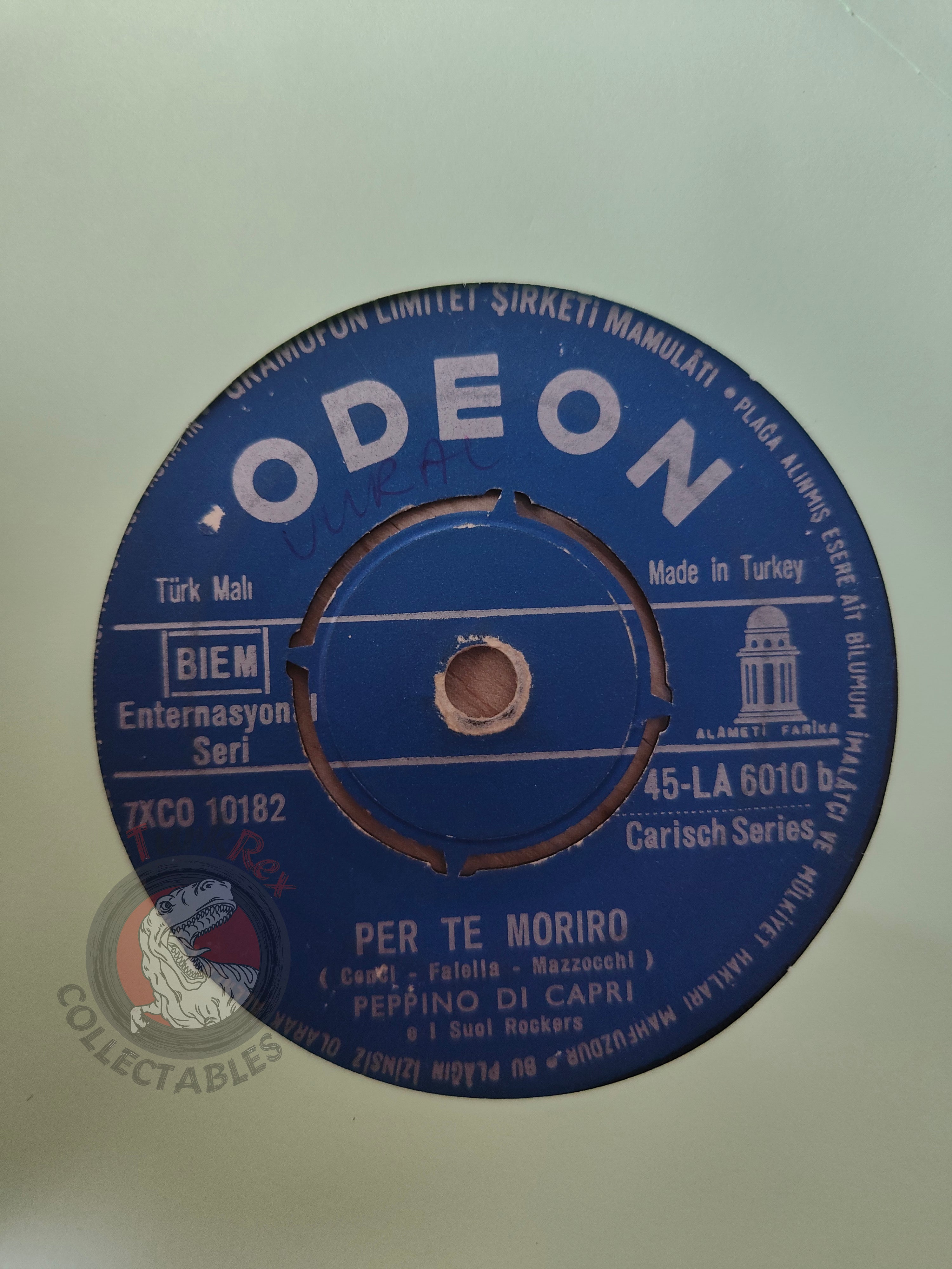Peppino Di Capri E I Suoi Rockers – Vita Difficile 7" Turkish Pressing Vinyl Turkey Edition