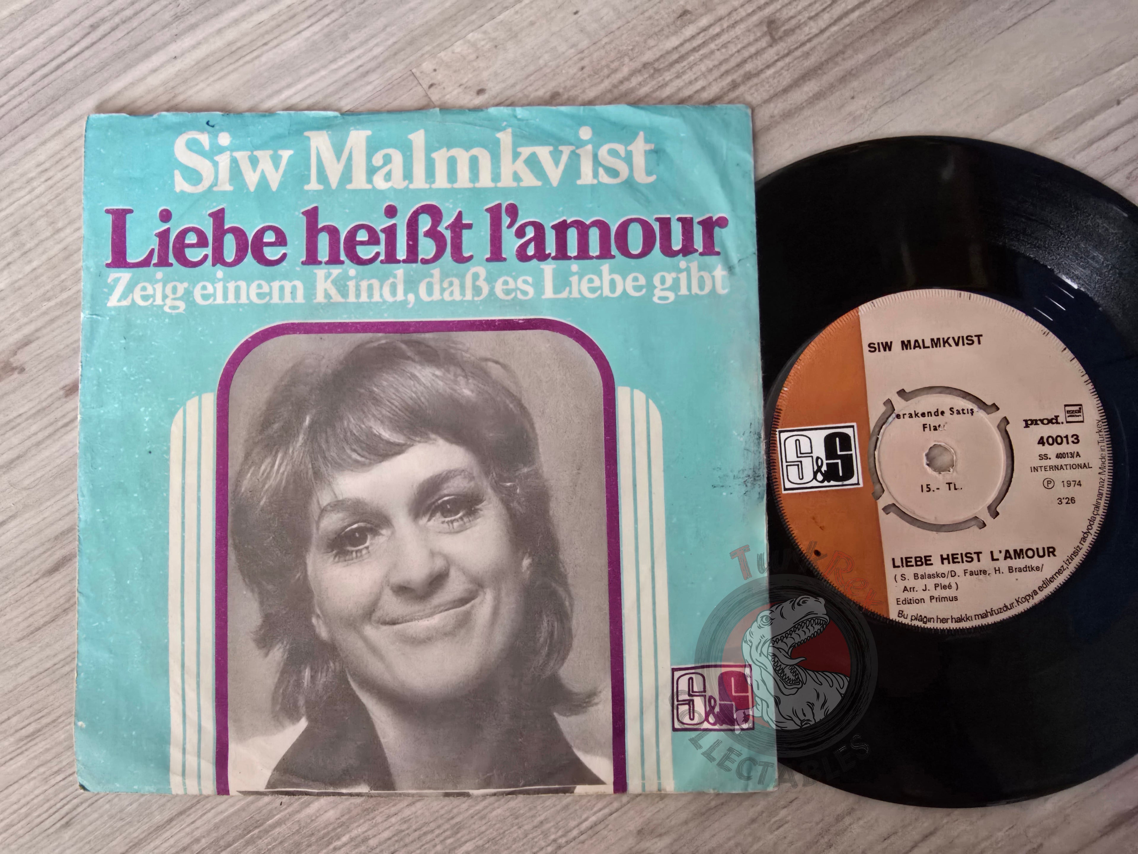 Siw Malmkvist – Liebe Heißt L'amour 7" Turkish Pressing Vinyl Turkey Edition
