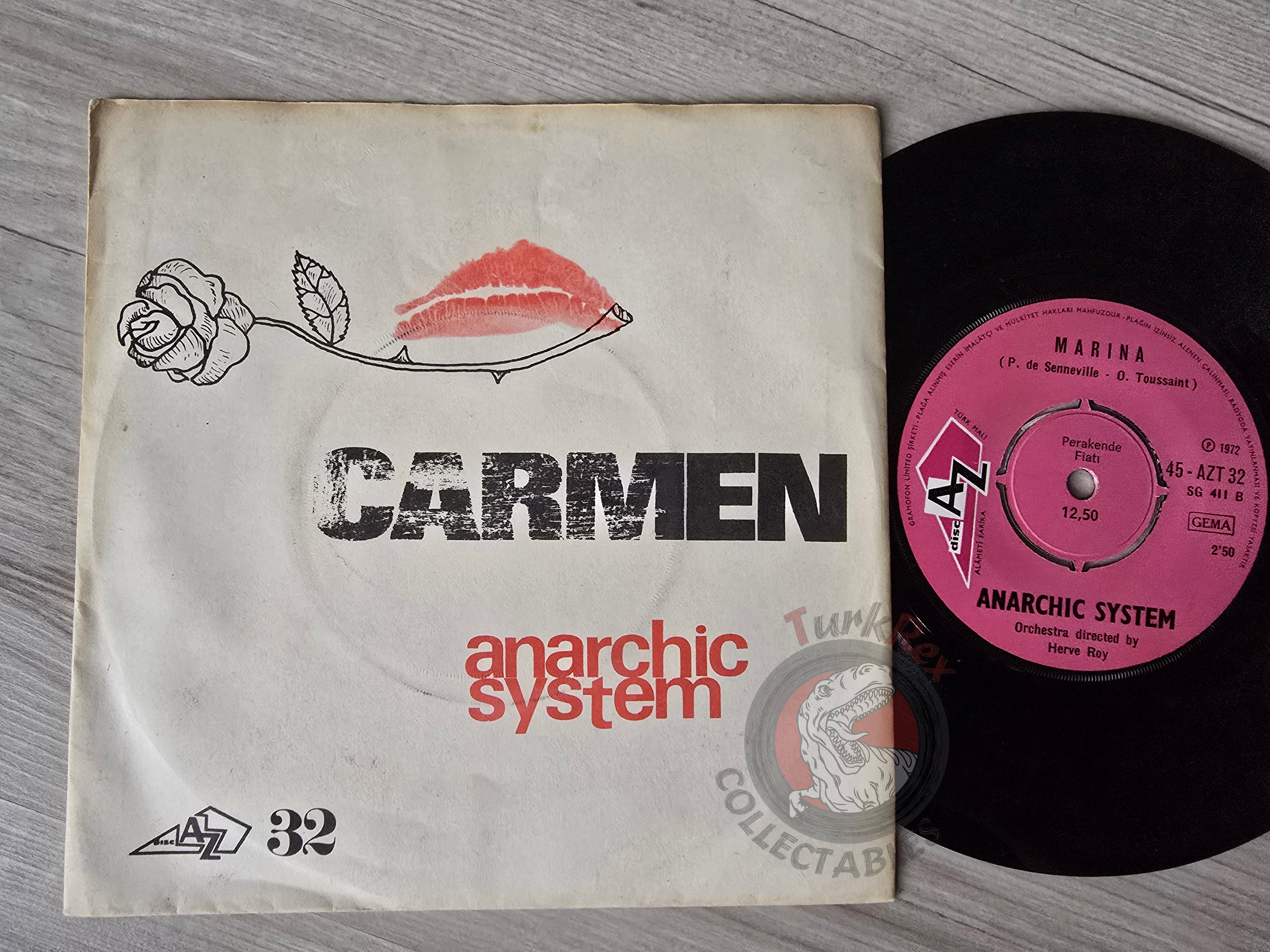 Anarchic System – Carmen Brasilia 7" Turkish Pressing Vinyl Turkey Edition Promo