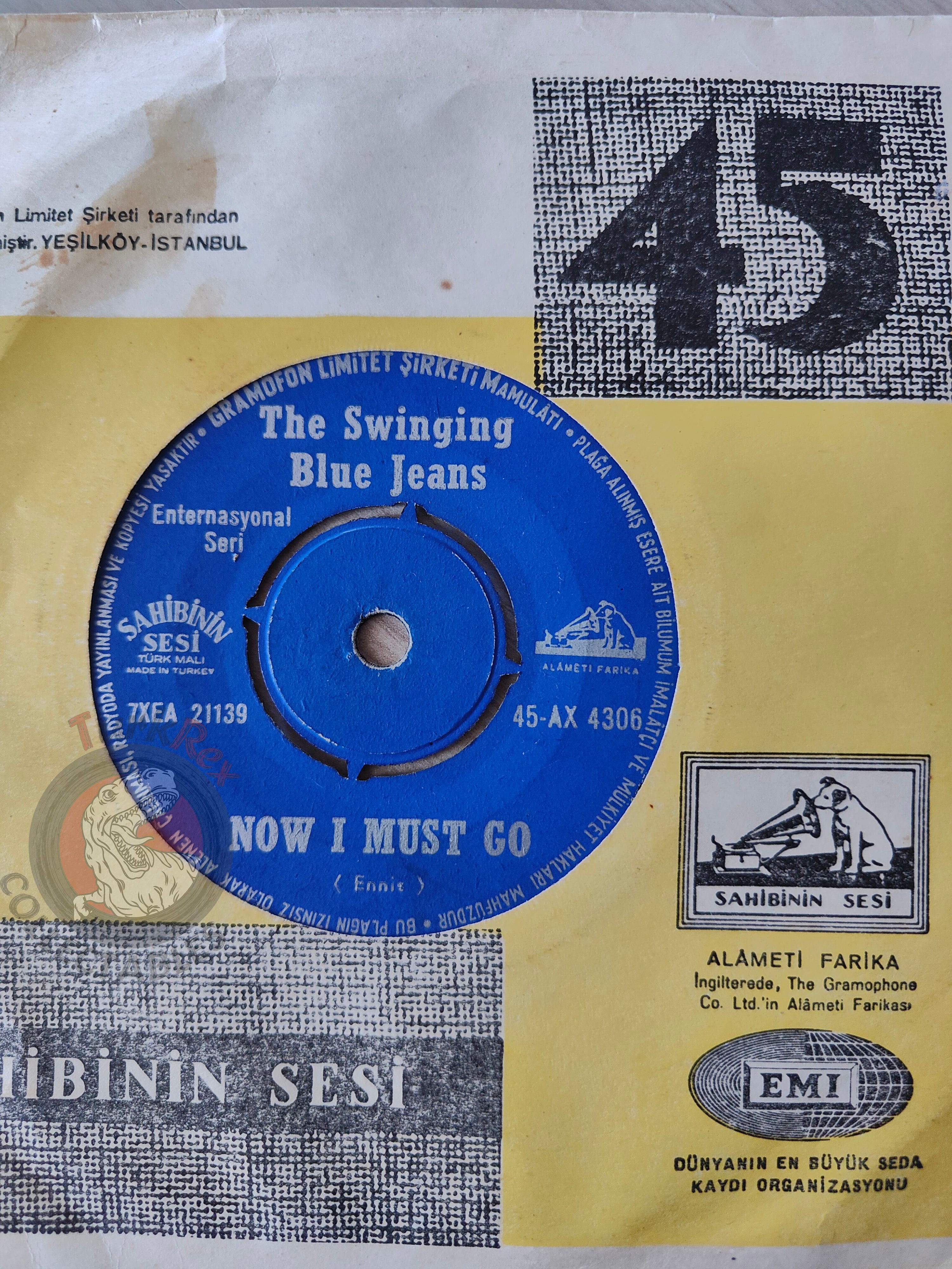 The Swinging Blue Jeans – Hippy Hippy Shake 7" Turkish Pressing Vinyl Turkey Edition 1
