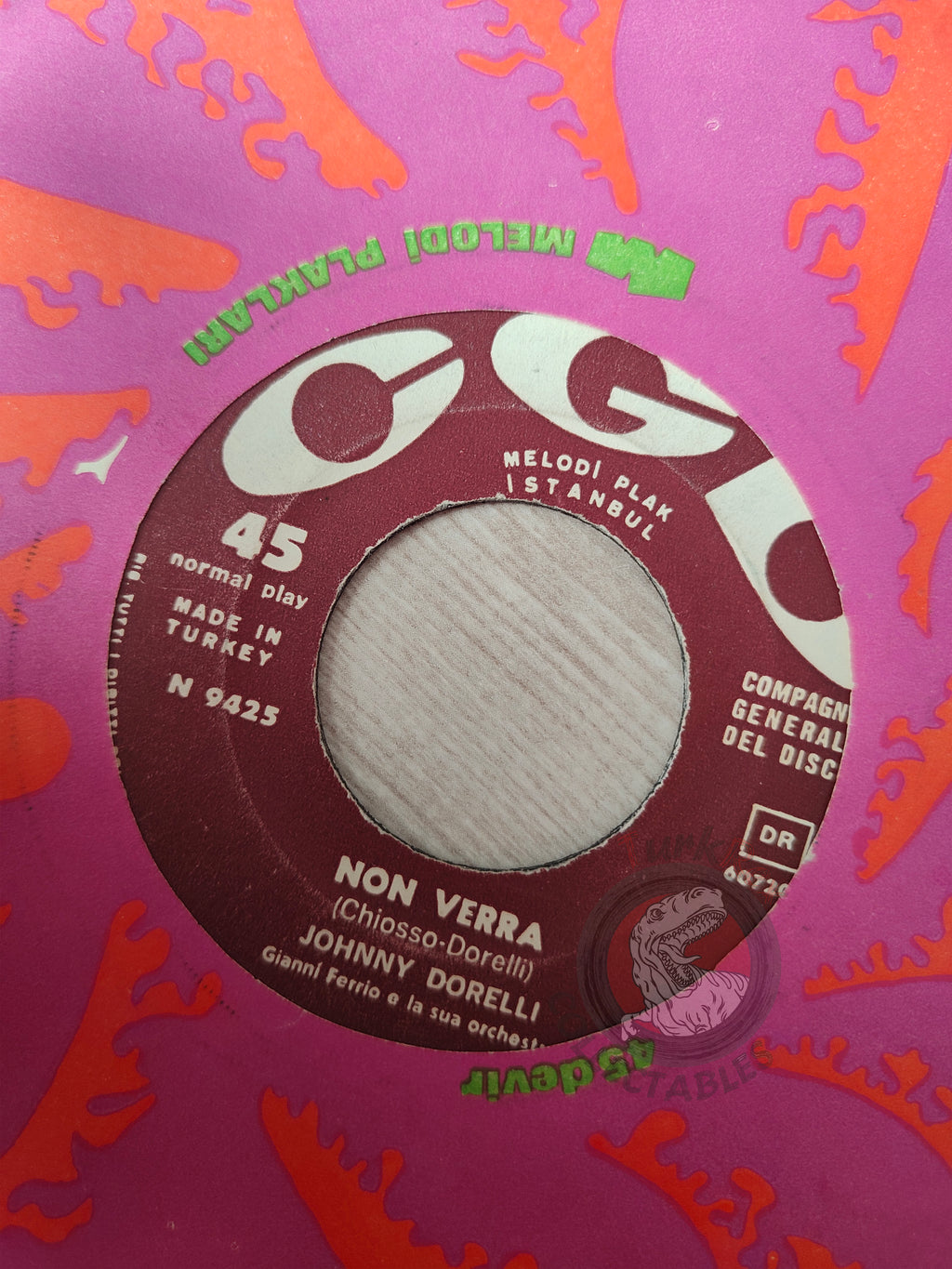 Johnny Dorelli – Non Costa Niente 7" Turkish Pressing Vinyl Turkey Edition