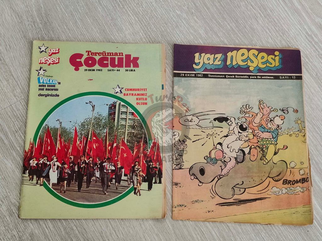 Tercüman Çocuk #44 1982 Turkish Comic Turkey Superman Star Wars #29 The Flintstones Tounga Cubitus