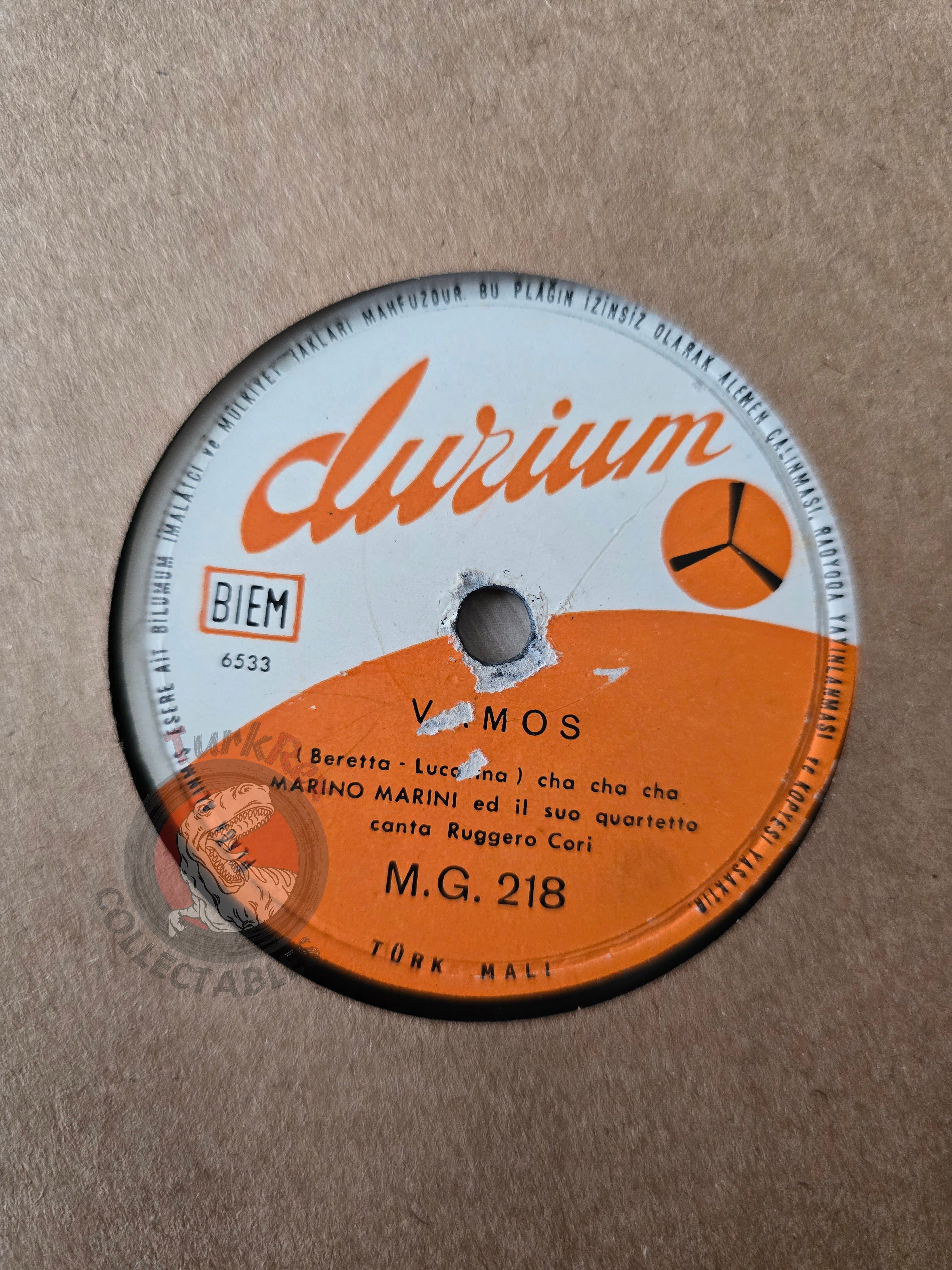 Marino Marini Ed Il Suo Quartetto – Vamos Turkish Pressing Shellac Turkey Edition