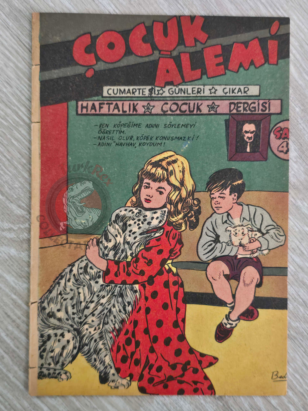 Çocuk Alemi #43 Captain Marvel Jr 1947 Don Winslow of the Navy Turkish Comic Turkey