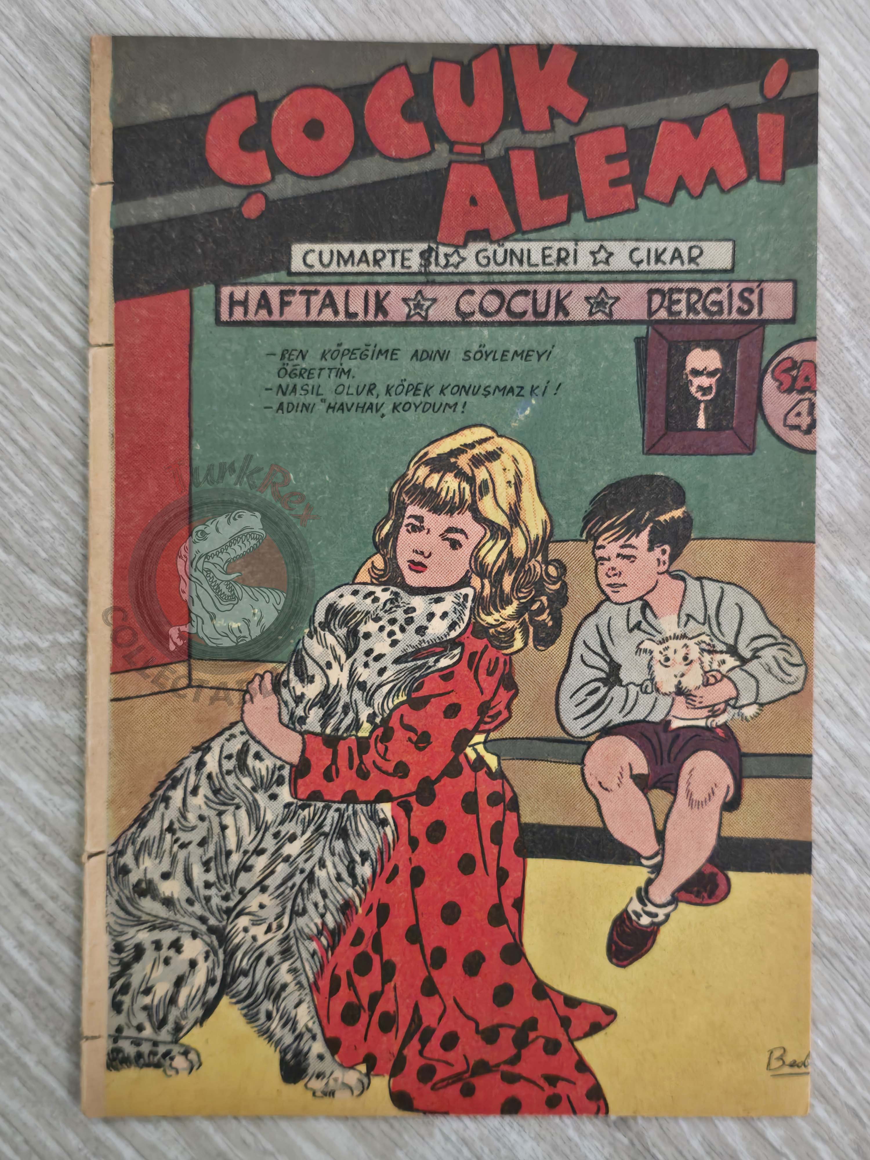 Çocuk Alemi #43 Captain Marvel Jr 1947 Don Winslow of the Navy Turkish Comic Turkey