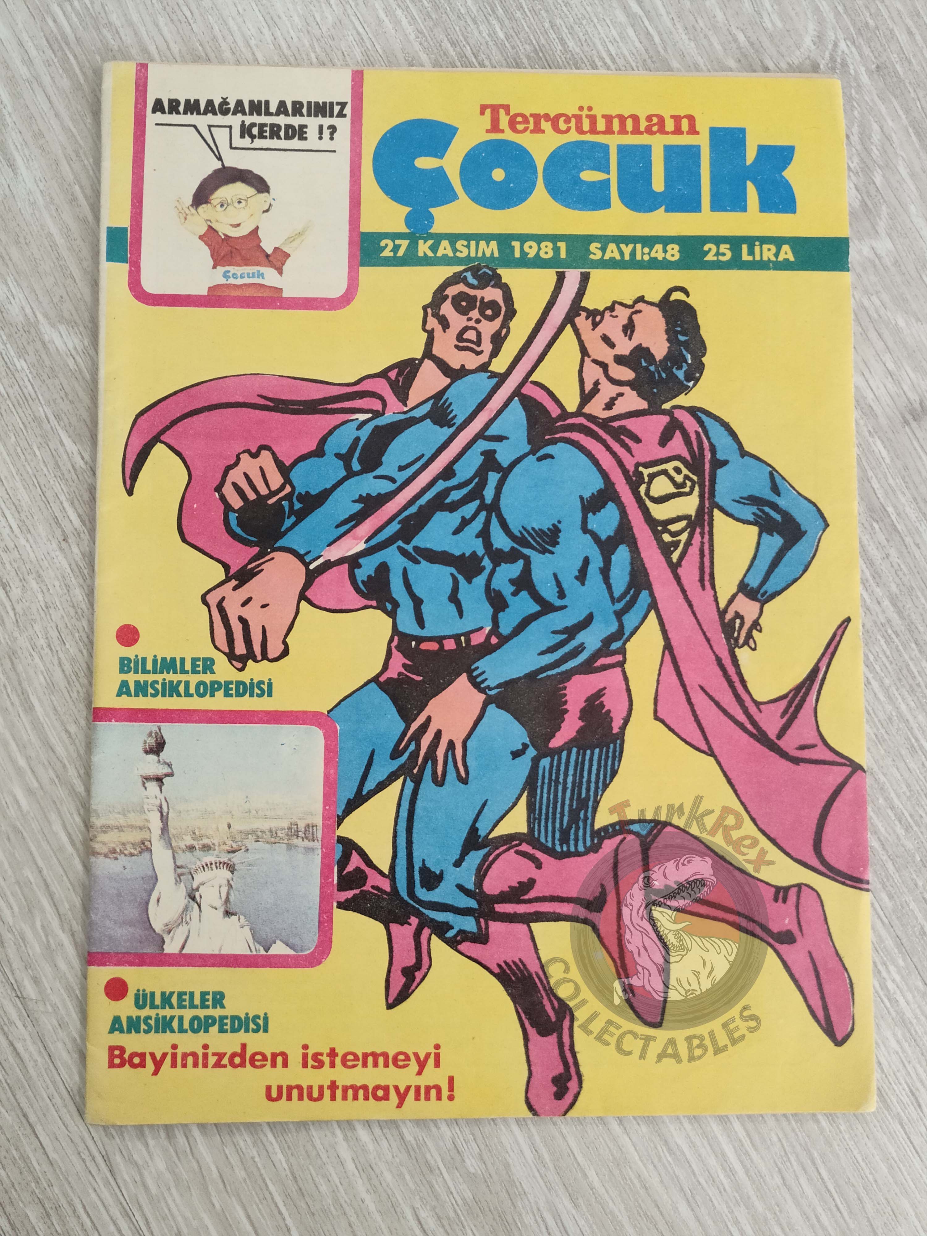 Tercüman Çocuk #48 1981 Turkish Comic Turkey Superman The Flintstones Luc Orient Thorgal