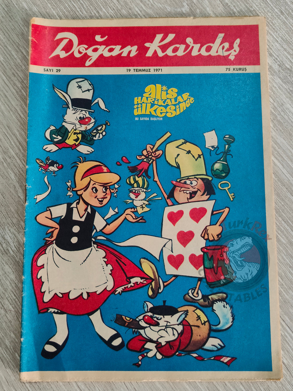 Doğan Kardeş 1971 Magazine #29 Turkish Comic Turkey Sinbad the Sailor Alice In Wonderland