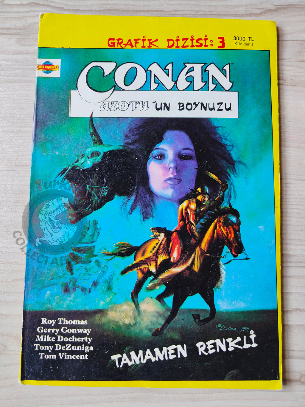 Conan Horn of Azoth 1990 Marvel Grafik #3 Turkish Comic Turkey