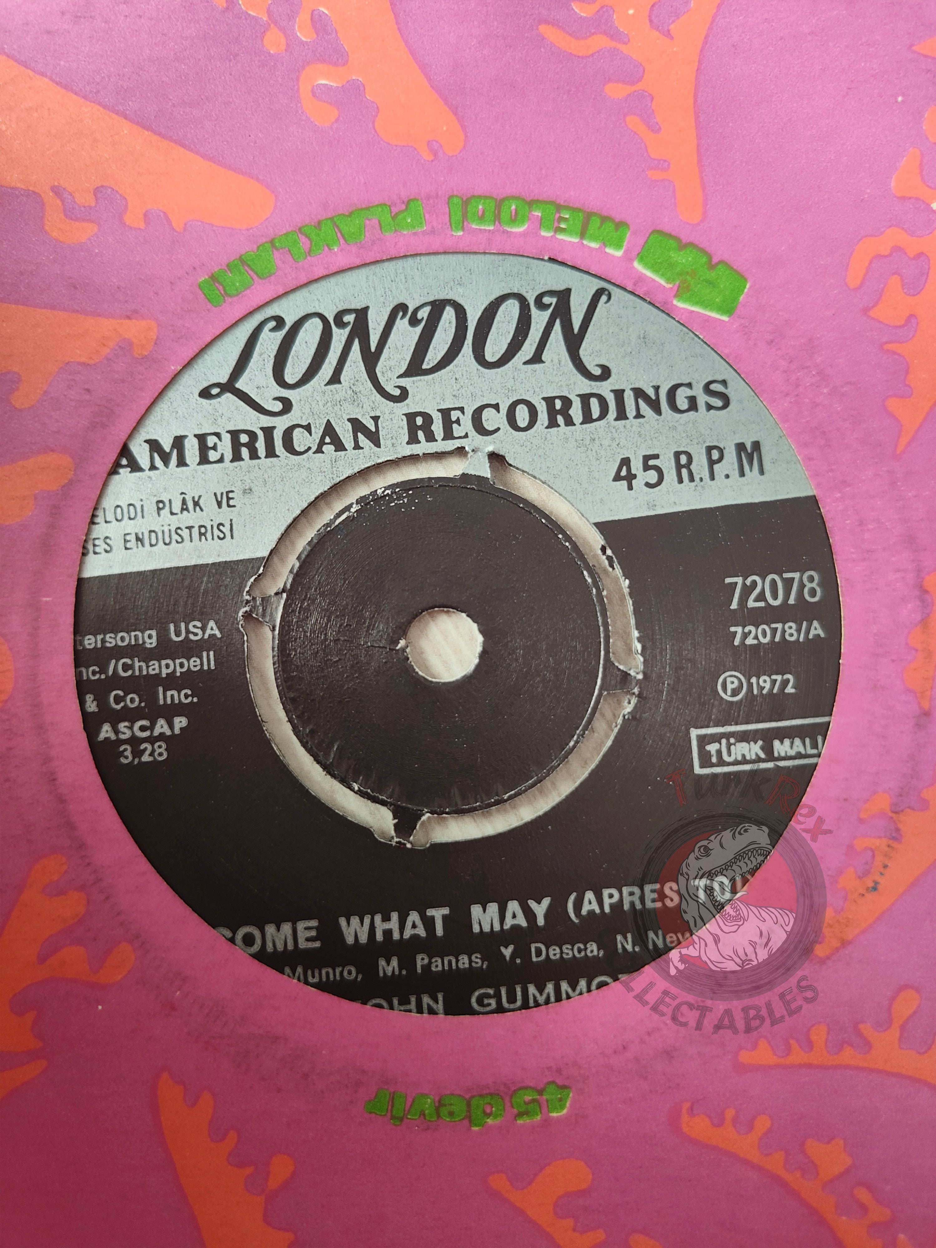 John Gummoe – Come What May (Apres Toi) 7" Turkish Pressing Vinyl Turkey Edition