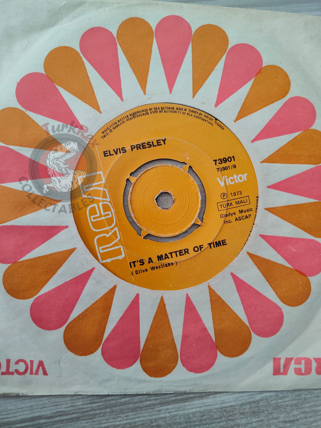 Elvis Presley – Burning Love 7" Turkish Pressing Vinyl Turkey Edition