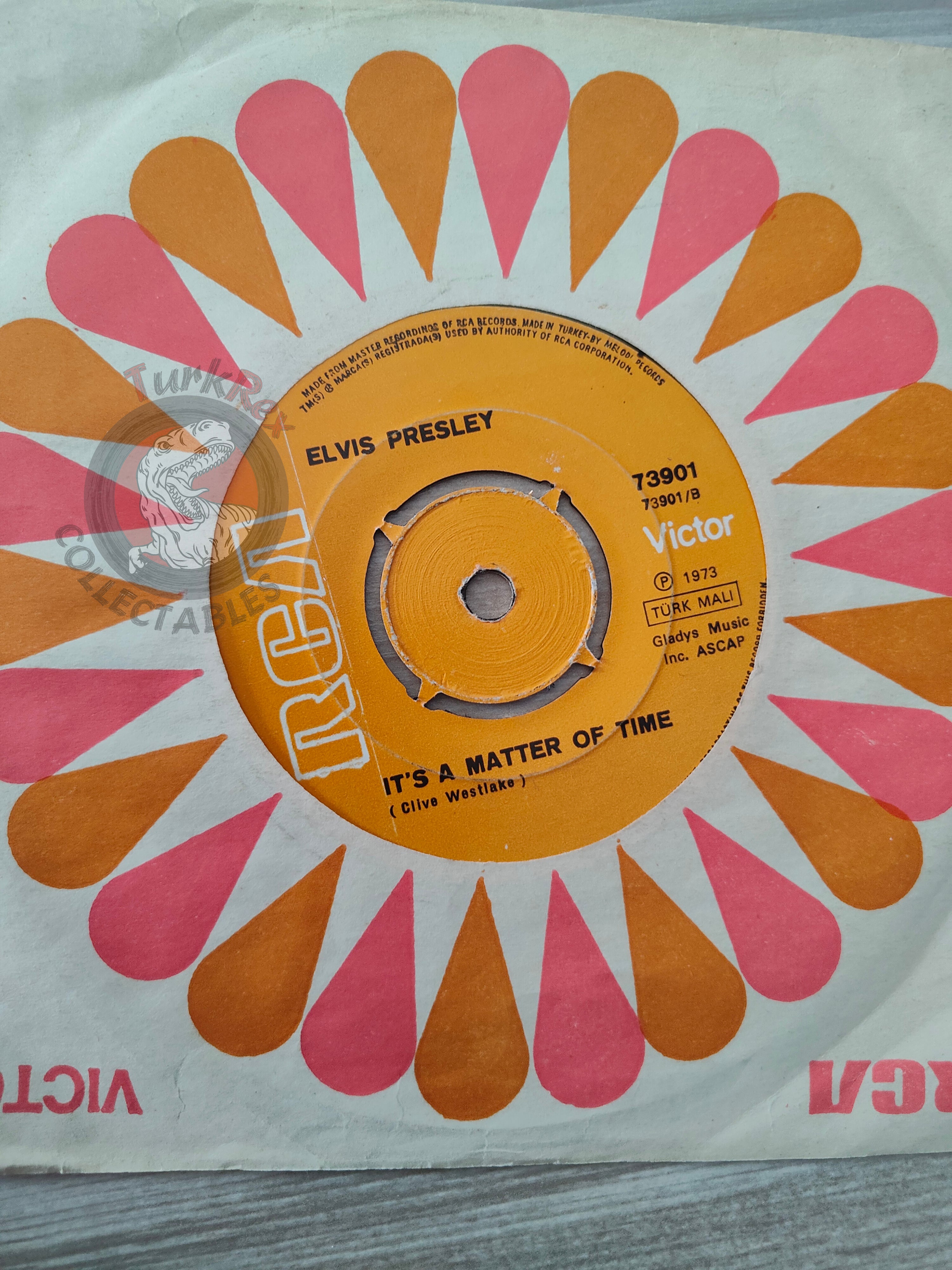 Elvis Presley – Burning Love 7" Turkish Pressing Vinyl Turkey Edition