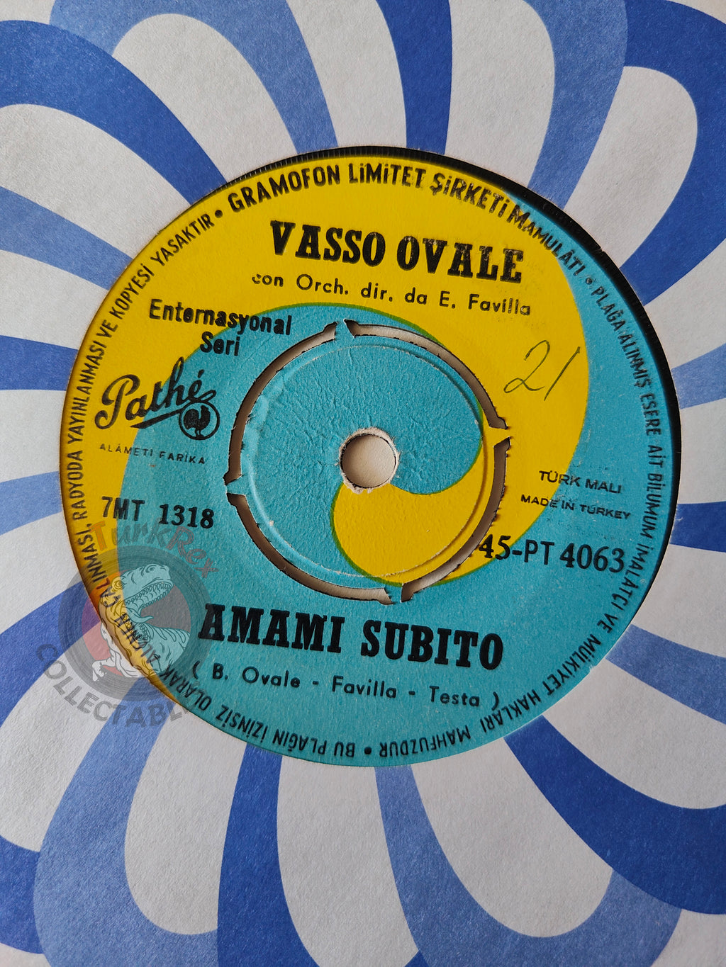 Vasso Ovale – Pieta / Amami Subito 7" Turkish Pressing Vinyl Turkey Edition